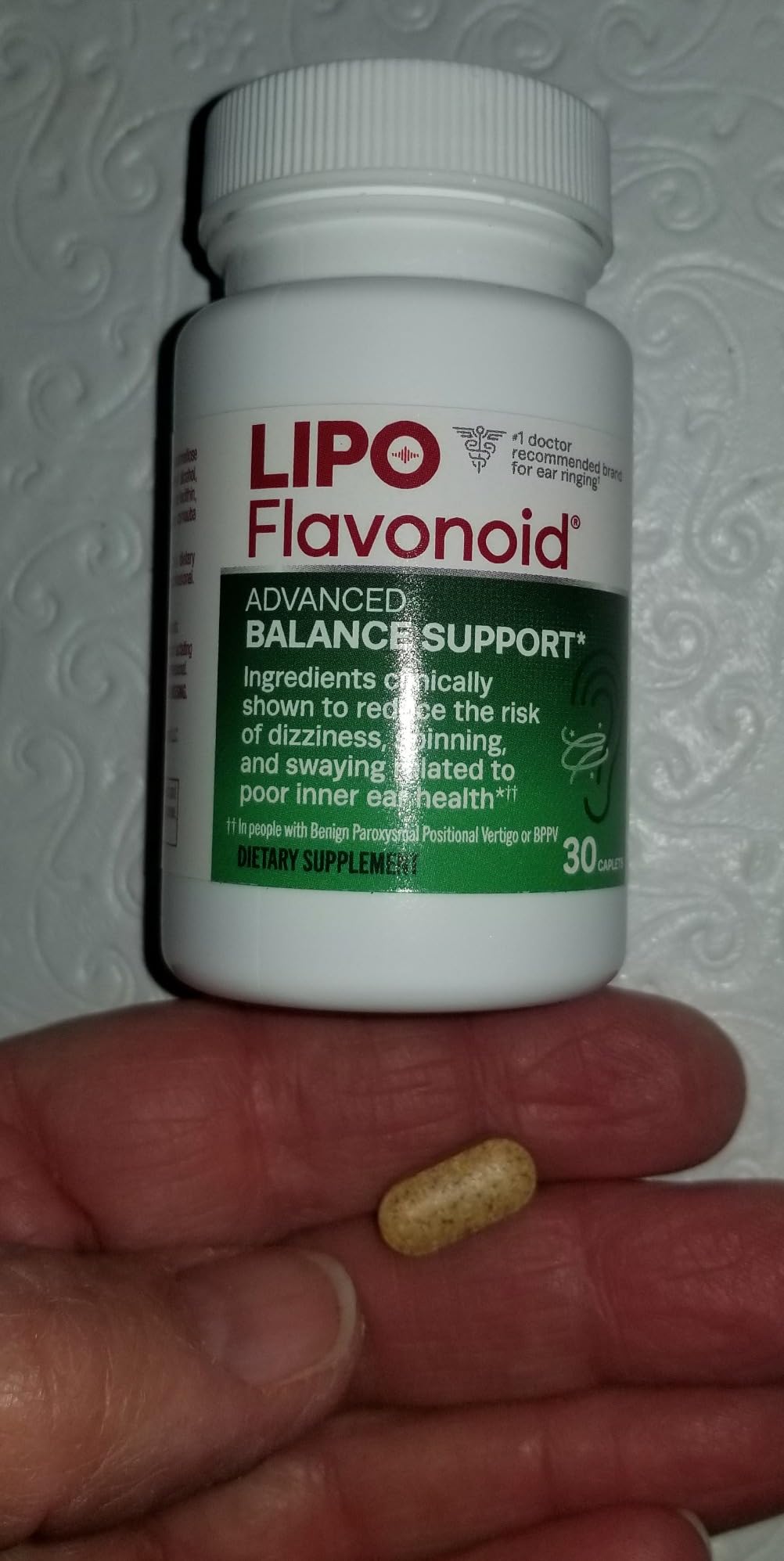 Lipo-Flavonoid for Vertigo & Dizziness Relief, Clinically Tested Formula with Ginkgo Biloba, Vitamin D, & Vitamin B Complex, Inner Ear Health & Balance Support, 30-Count customer photo 1