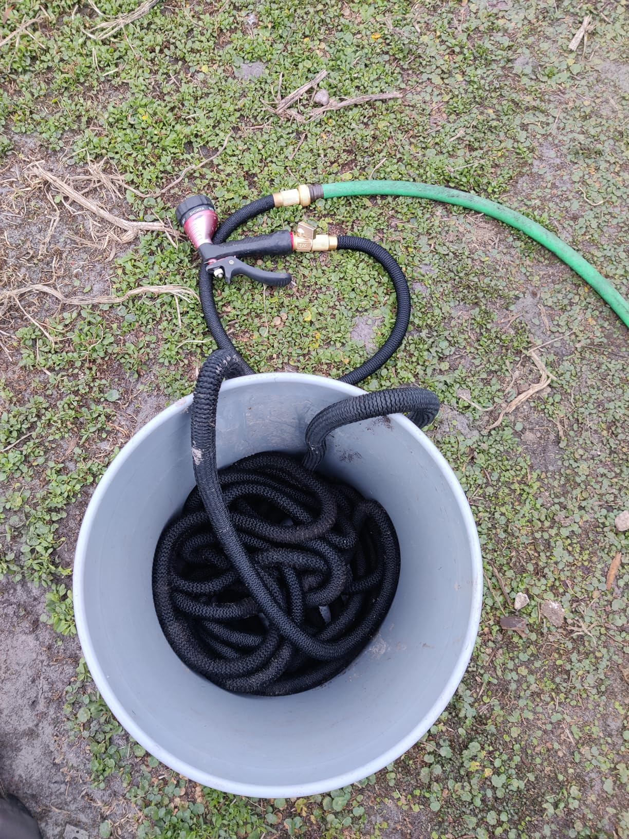 Flexi Hose Lightweight Expandable Garden Hose, 50FT - Retractable Garden Hose, Water Hose - No-Kink Flexibility, 3/4 Inch Solid Brass Fittings and Double Latex Core customer photo 2