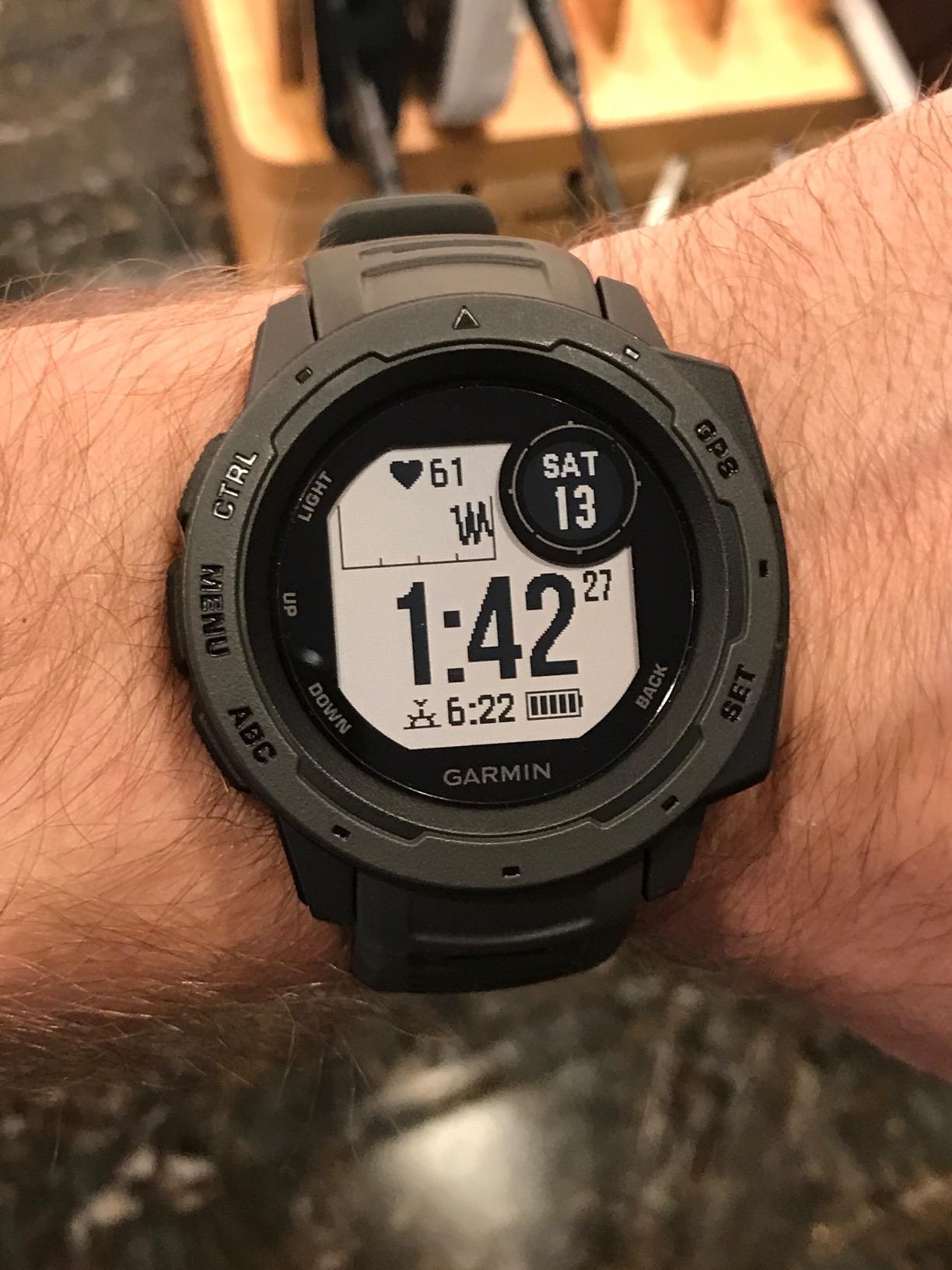 Instinct, Rugged Outdoor Watch with GPS, Features Glonass and Galileo, Heart Rate Monitoring and 3-Axis Compass, Graphite customer photo 1