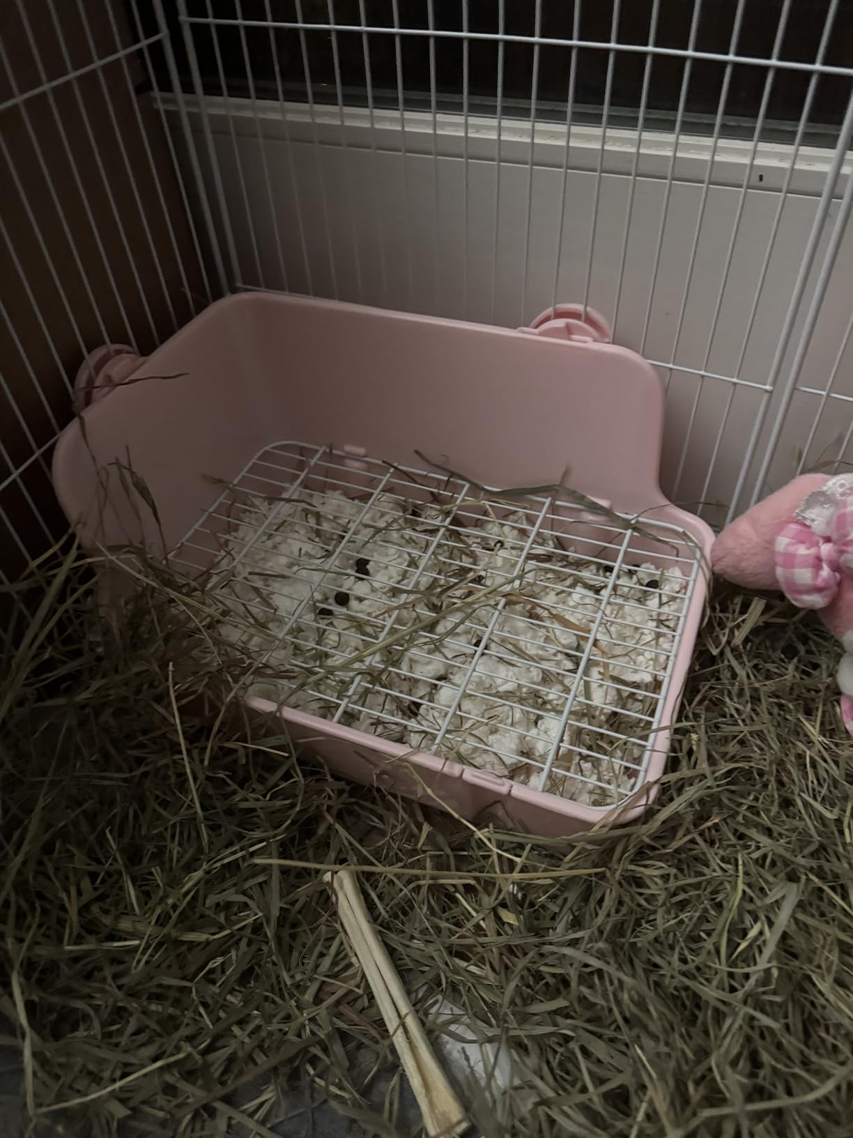 RUBYHOME Rabbit Litter Box Bunny Litter Box Guinea Pig Potty Trainer Corner Bedding Pet Potty Pan for Rabbit Guinea Pig Ferret Small Animal Cage Accessories customer photo 2