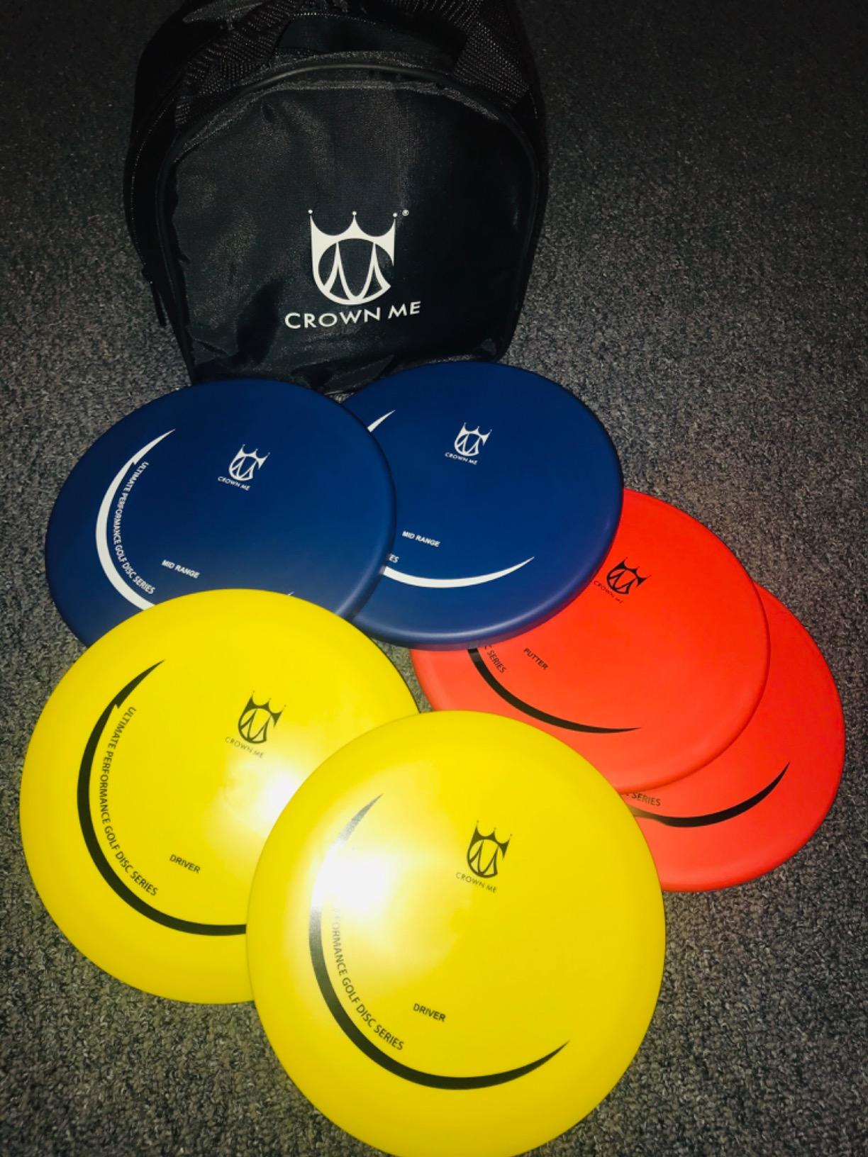 CROWN ME Disc Golf Set with 6 Discs and Starter Disc Golf Bag - Fairway Driver, Mid-Range, Putter Disc customer photo 1