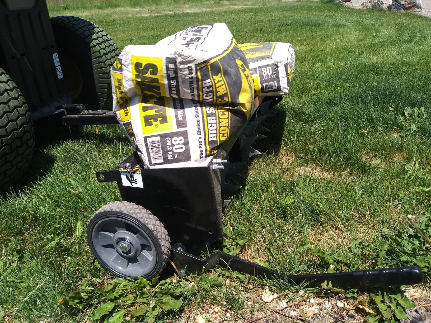 Agri-Fab 45-0544 40 inch Tow Behind Spike Aerator for Aerating Lawns; 10 Galvanized Steel Spike Disks, Universal Hitch, Black customer photo 2