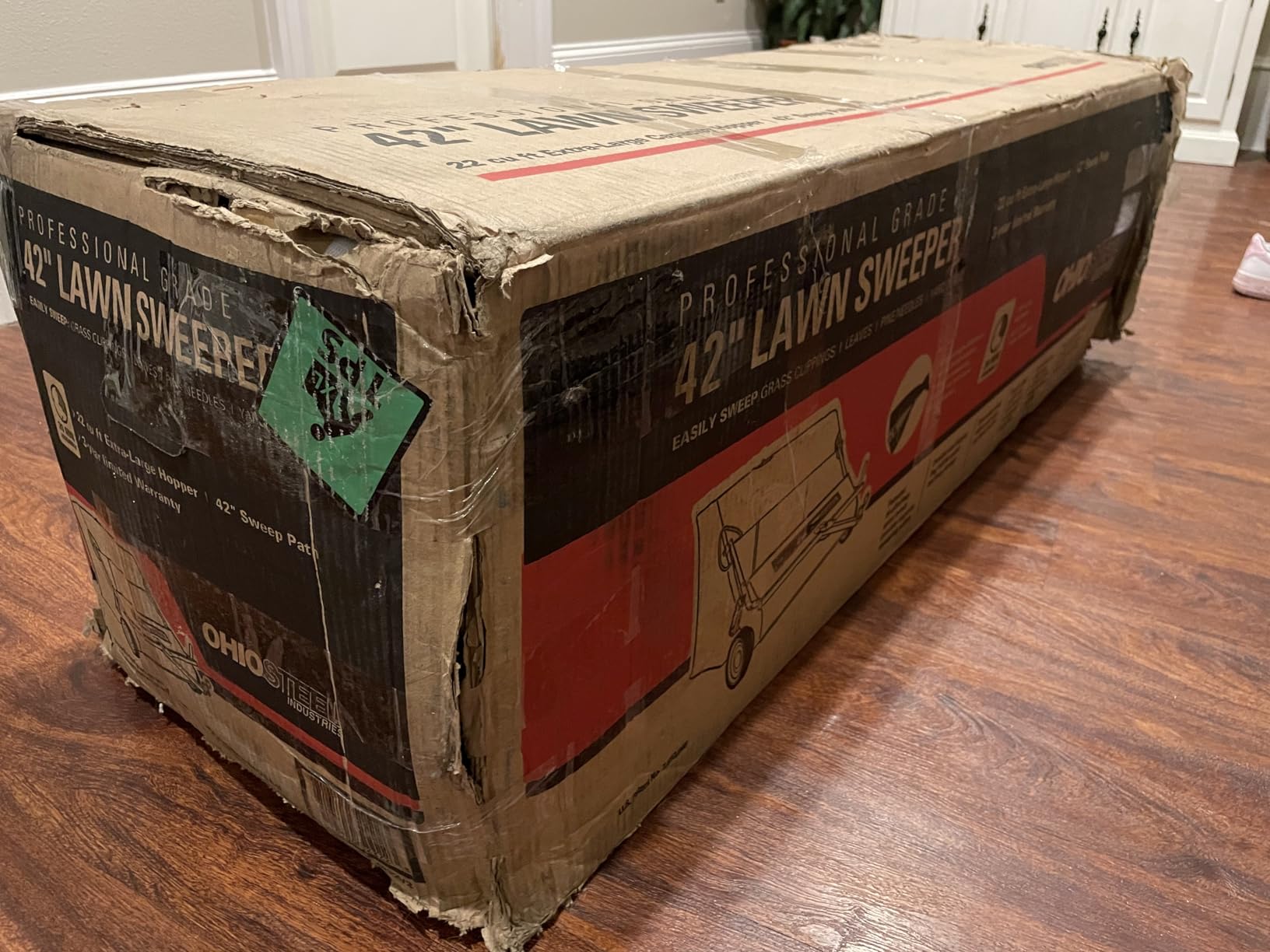 Ohio Steel 4222V2 Lawn Sweeper, 22 cu.ft, Gray customer photo 2