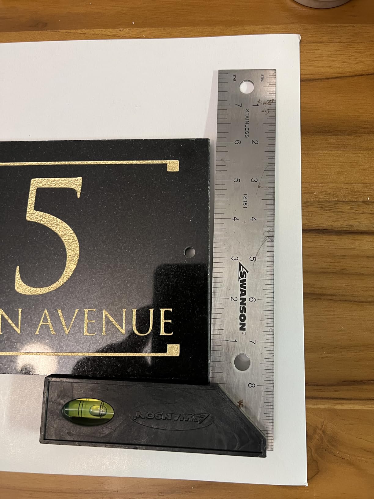 Stone Address Plaque With Engraved Numbers. Address Sign Made from solid, real stone. Four Sizes customer photo 1