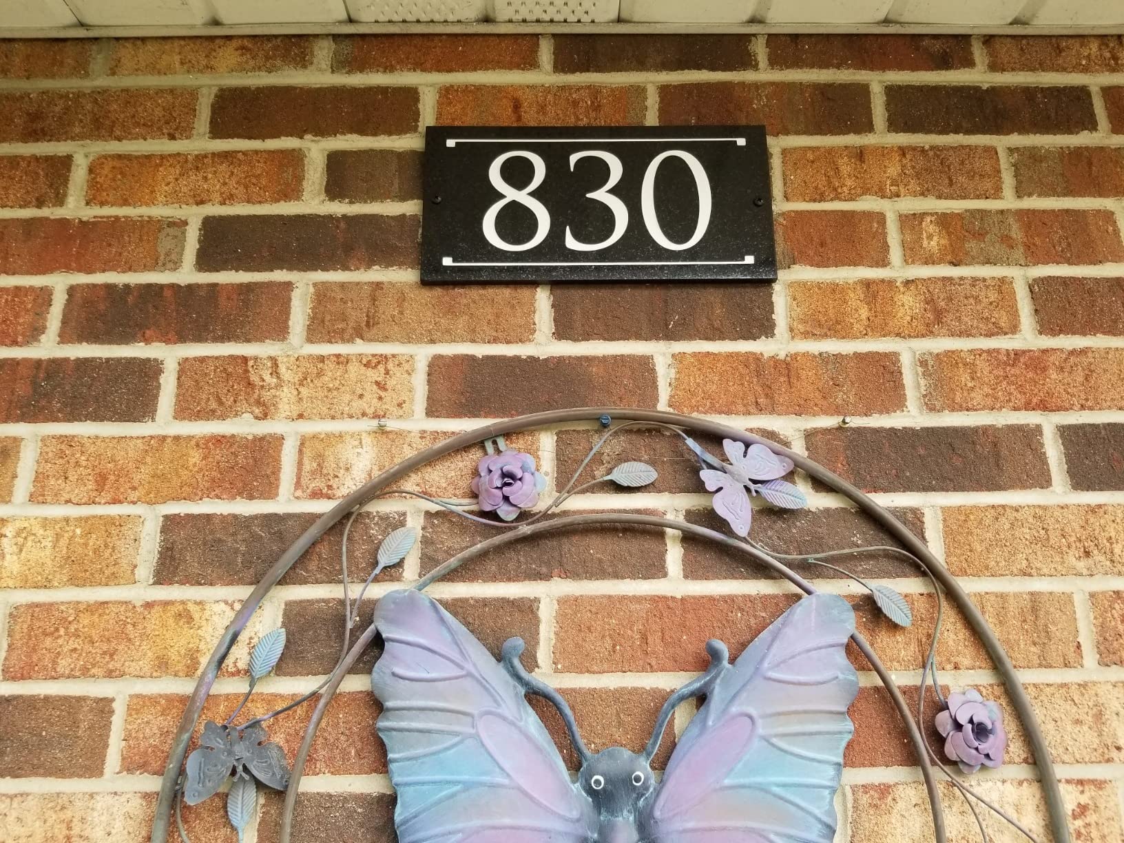 Stone Address Plaque With Engraved Numbers. Address Sign Made from solid, real stone. Four Sizes customer photo 2