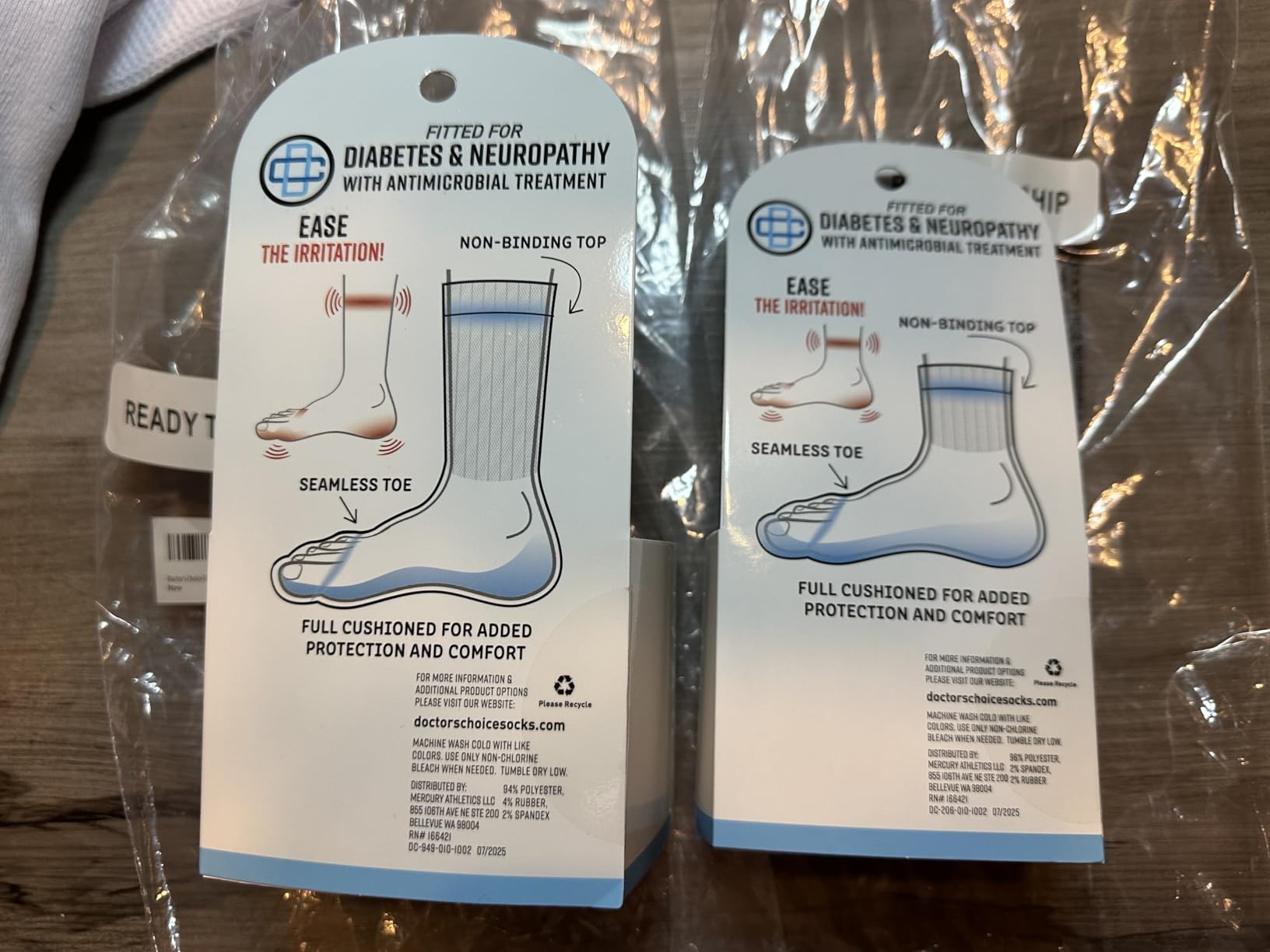 Doctor's Choice Diabetic Socks for Men, Seamless Socks with Non Binding Top, 4 Pairs, Large 9-12 & X-Large 13-15 customer photo 1