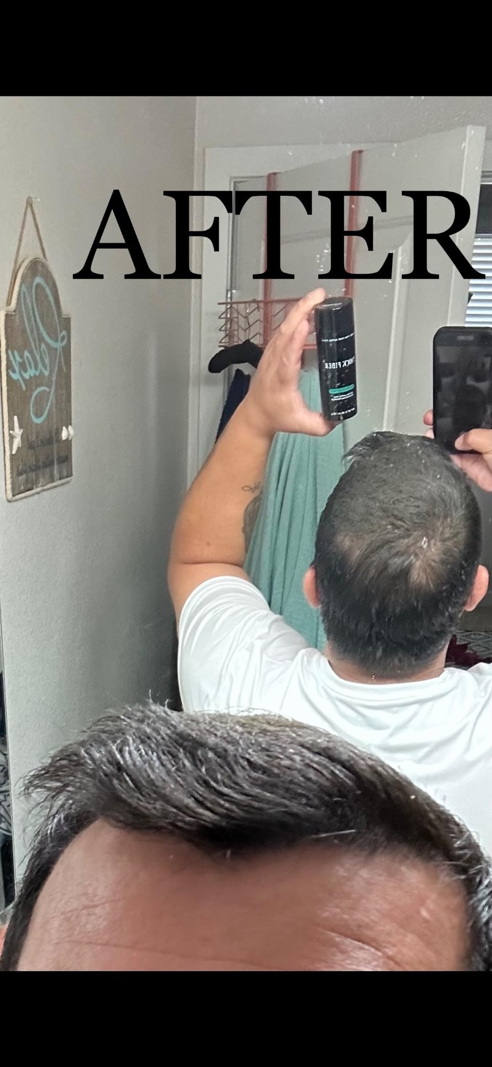 THICK FIBER Hair Fibers for Thinning Hair & Bald spots (DARK BROWN) - 25g Bottle - Conceals Hair Loss in Seconds customer photo 2