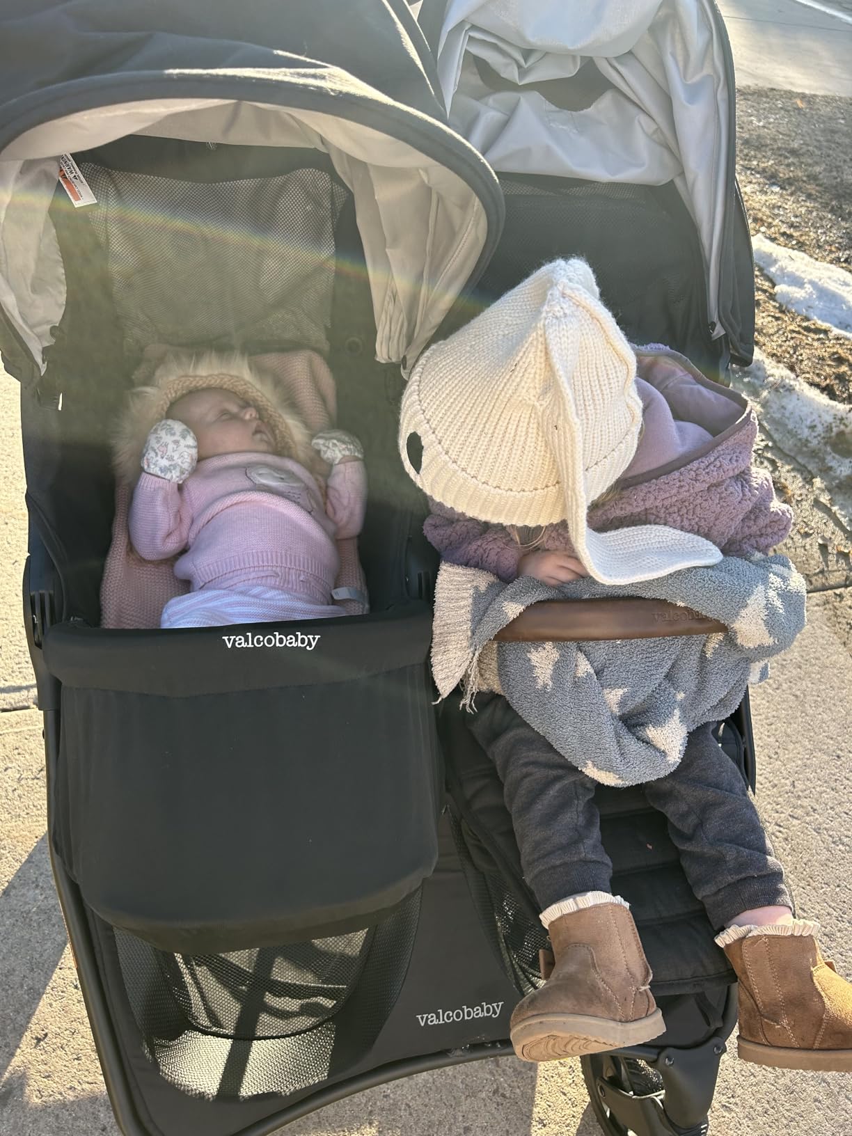Valco Baby - Trend Duo Double - Side by Side Double Stroller for Newborn and Toddler - Easy Compact Fold, Multi-Position Recline, Large Canopy Infant Twin Stroller 2025 (Charcoal) customer photo 1