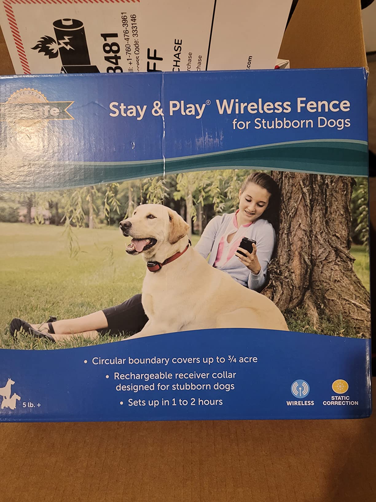 PetSafe Stay & Play Wireless Pet Fence for Stubborn Dogs - No Wire Circular Boundary, Secure 3/4-Acre Yard, for Dogs 5lbs+, America's Safest Wireless Containment System customer photo 1