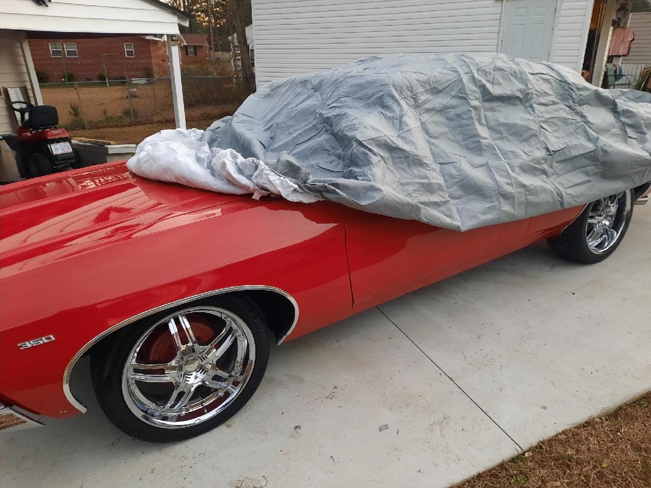 5 Layer Car Cover for Chevrolet Chevelle 1968-1972 Hardtop Sedan 2/4-Door Semi Custom Fit Scratch Protection Windproof Snow-Proof Dust-Proof Full Coverage customer photo 1