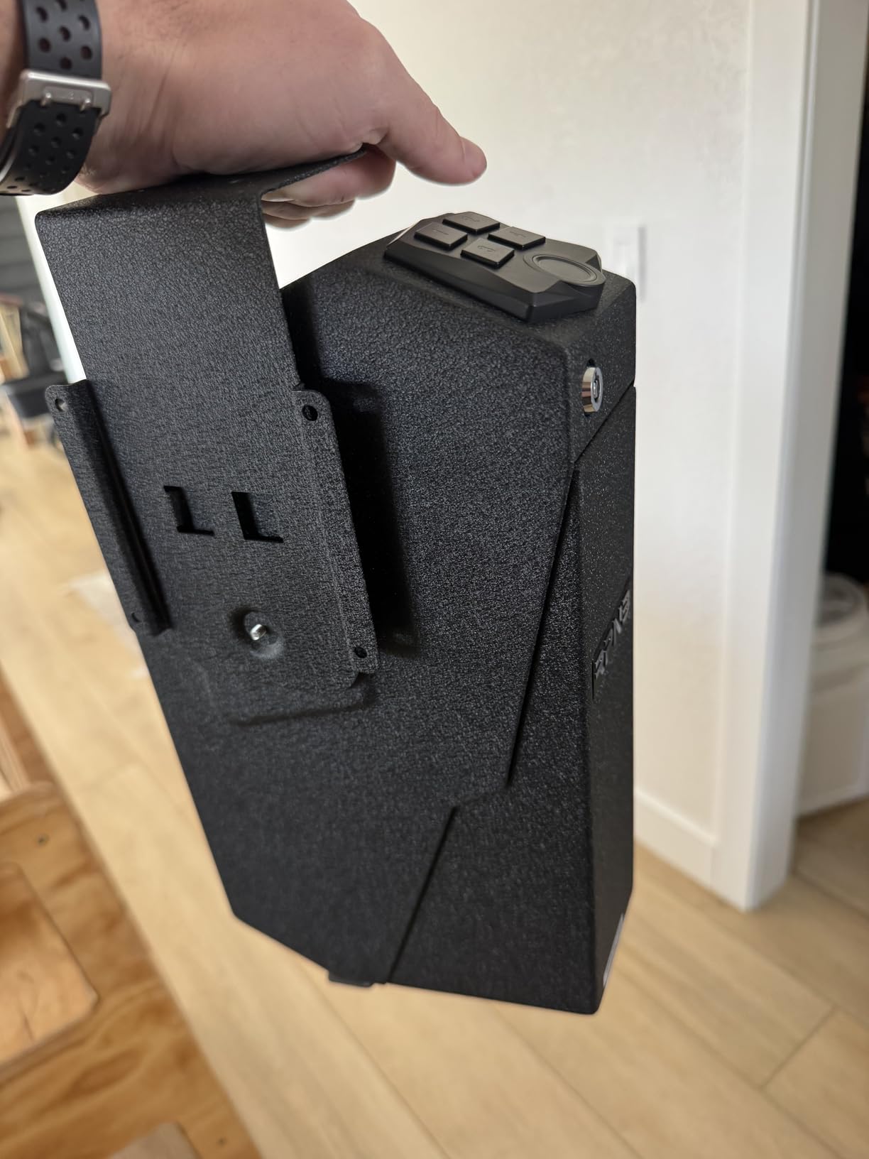 RPNB Mounted Gun Safe,California DOJ Certified Handgun Safe, Auto Open Lid Smart Pistol Safe with Biometric Fingerprint or Keypad Lock customer photo 1