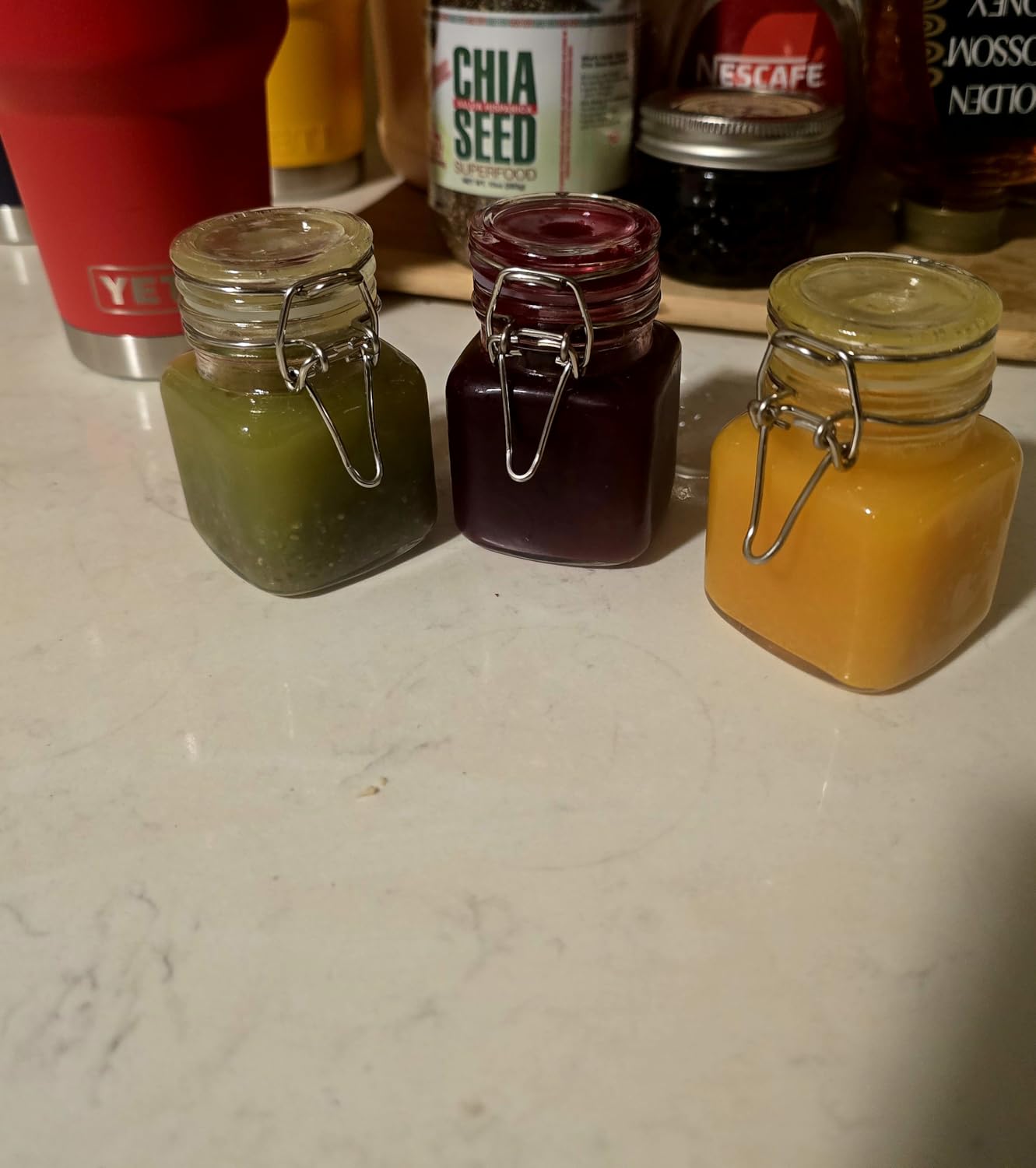 ComSaf Large Square Glass Jars with Airtight Lids 78 oz 3 Pack Wide Mouth customer photo 1