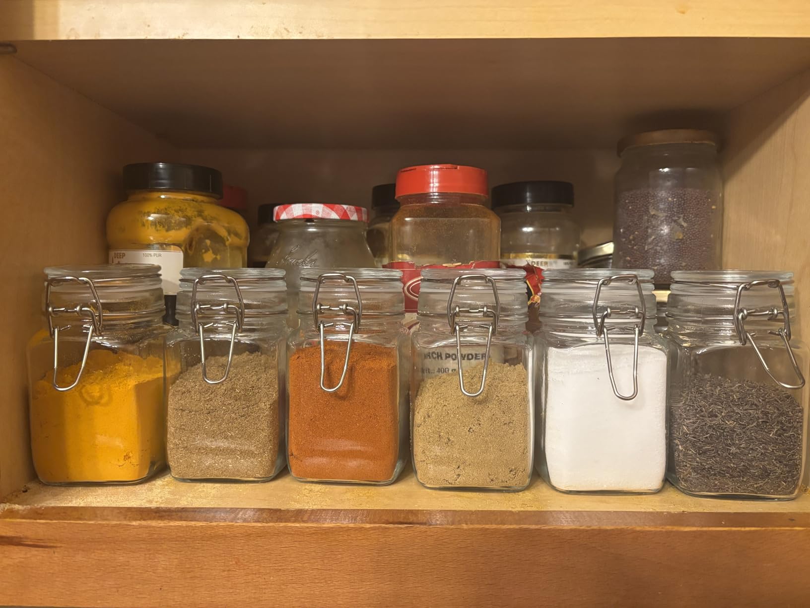 ComSaf Large Square Glass Jars with Airtight Lids 78 oz 3 Pack Wide Mouth customer photo 2