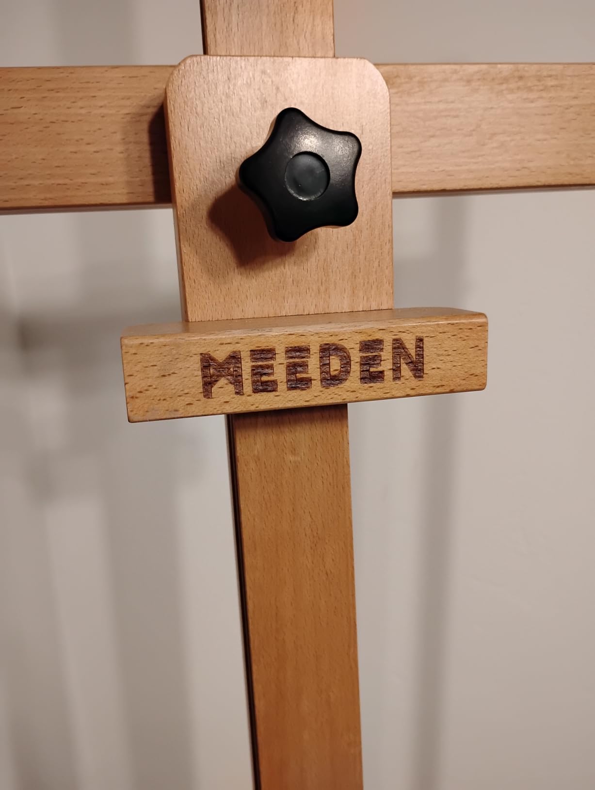 MEEDEN Large Studio H-Frame Beech Wood Artist Easel - Adjustable Movable Tilting Easel, Floor Painting Easel Stand, Holds Canvas Art up to 48