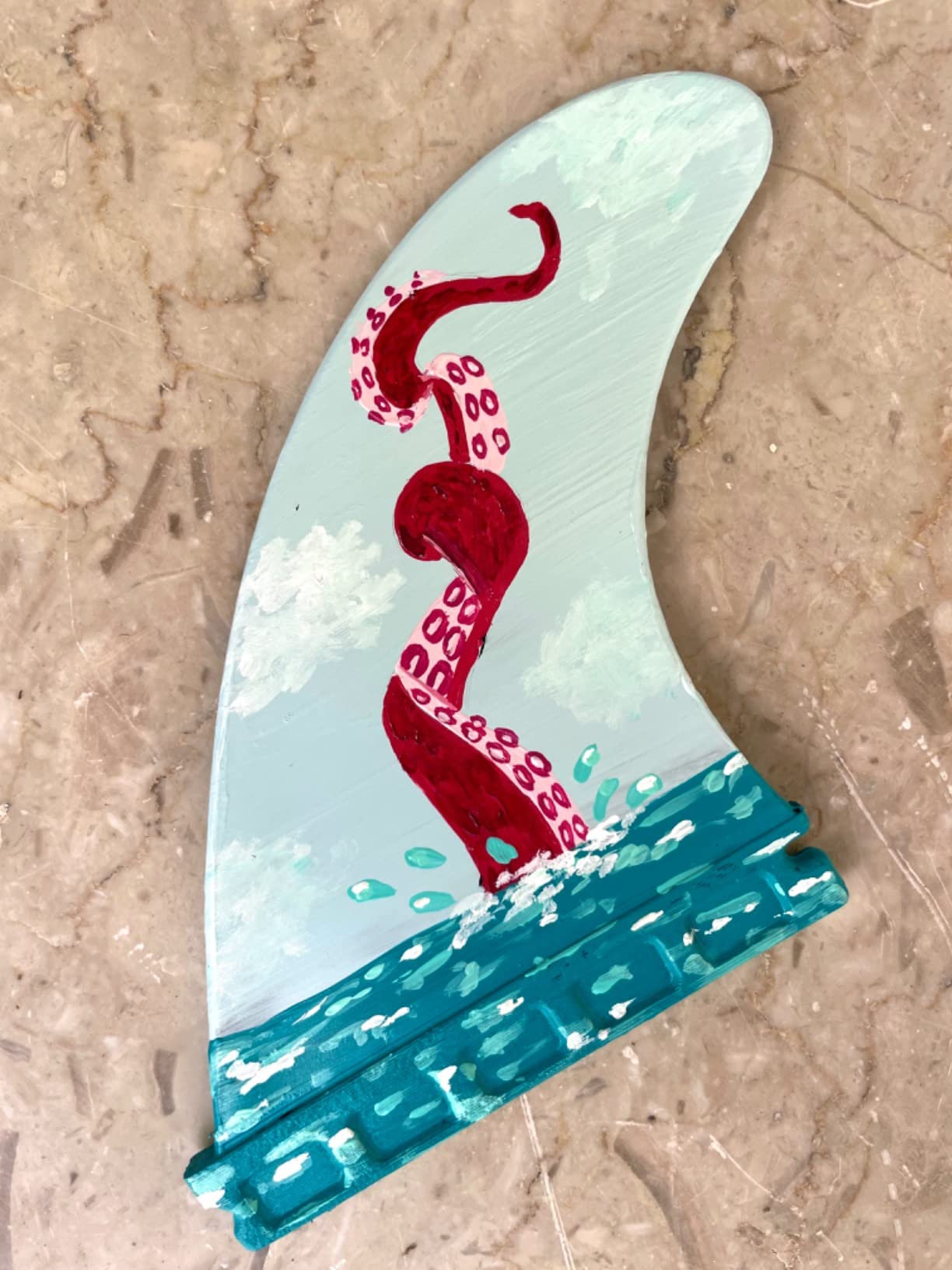 OCEANBROAD Surfboard Fin Thruster 3 Fins for FCS-Based Future-Based Fin Box with Screws Wax Comb Key customer photo 1
