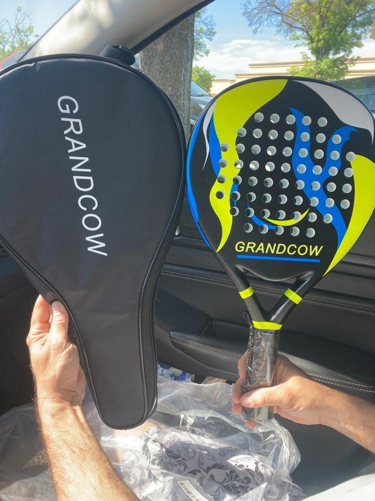 Padel Racket Palas de Padel raqueta Lightweight for Women Female Players Teardrop Shape, Soft EVA Core, Fiberglass Surface, Beginner to Intermediate Arm Friendly All Round Racquet 38mm customer photo 1