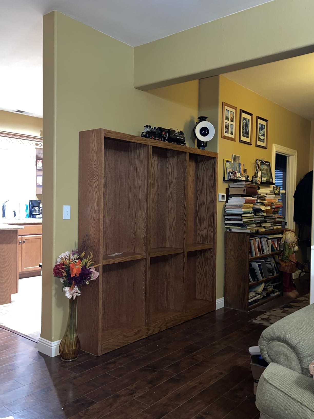 Concepts In Wood Traditional 72inches Tall 15-Shelf Triple Wide Wood Bookcase, Dry Oak customer photo 1