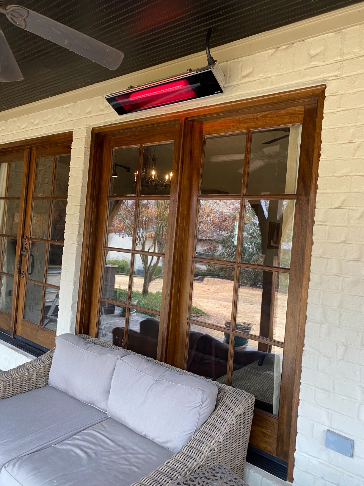 Dimplex Infrared Patio Heater, Weatherproof, Black, 2200W - Premium Radiant Heater for Indoor and Outdoor With Remote Control - Electric Outside Heater Perfect for Ceiling and Wall Mount Application customer photo 1