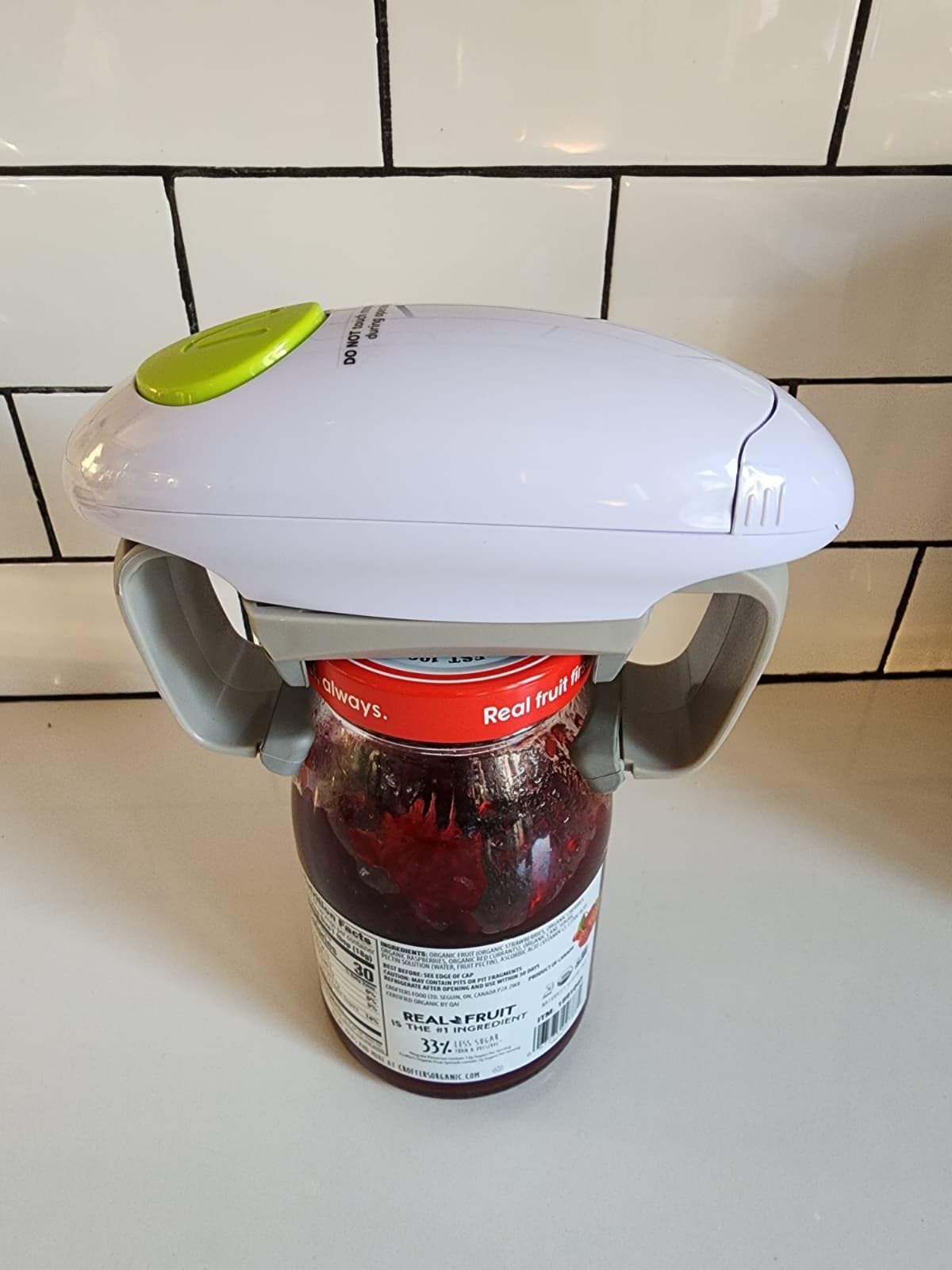 Electric Jar Opener, Kitchen Gadget Strong Tough Automatic Jar Opener For New Sealed Jars, The Hands Free Jar Opener with Less Effort to Open (White) customer photo 1