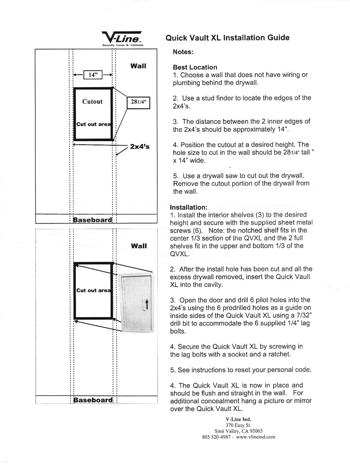 V-Line Quick Vault XL Locking Storage for Guns & Valuables, Ivory durable textured powder coat, 14