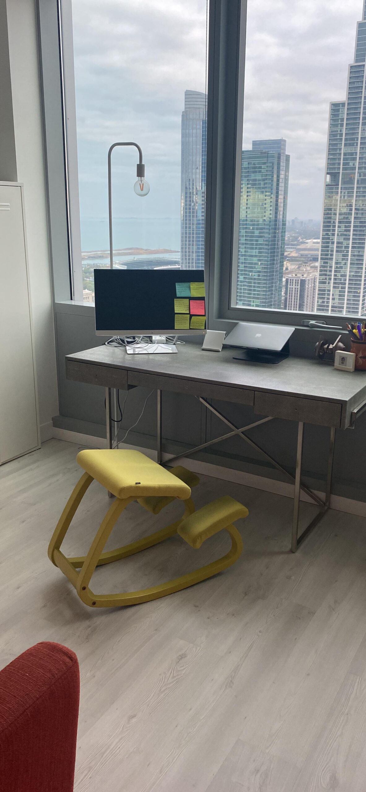 Varier Variable Monochrome, Original Kneeling Chair, Ergonomic Office Chair, 10-Year Warranty, Designed by Peter Opsvik, Ochre customer photo 1