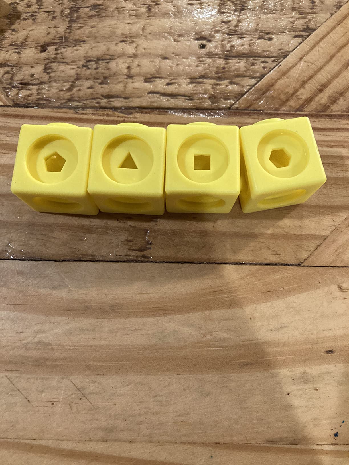 edxeducation Math Cubes | Set of 100 Counting Blocks with 5 Shapes | Math Manipulatives for Preschoolers | Shape and Color Sorting Toys | 10 Colors customer photo 2