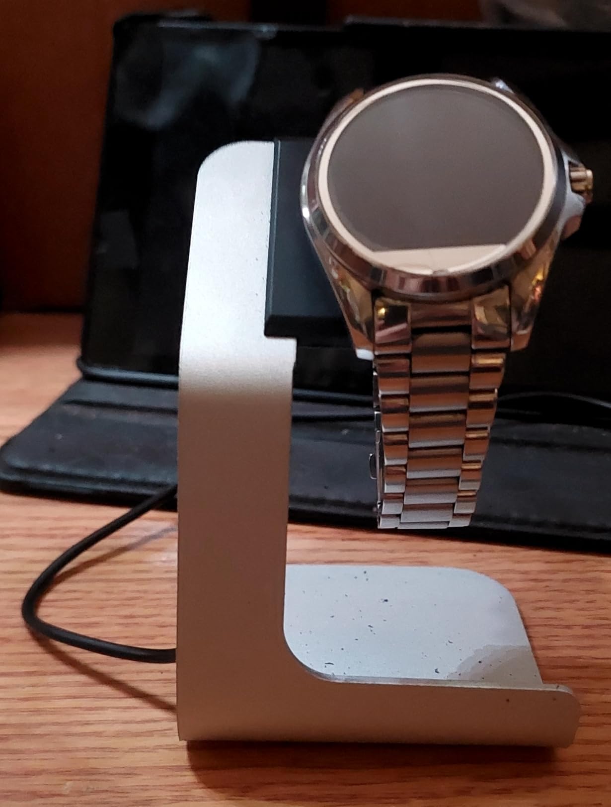 Aluminum Watch Stand for Multiple Brand smartwatches, Compatible with Michael Kors, Fossil Gen 6 Hybrid/Gen 6/Gen 5/Gen 5e/Gen 4, Armani, Diesel - Stand Only customer photo 1