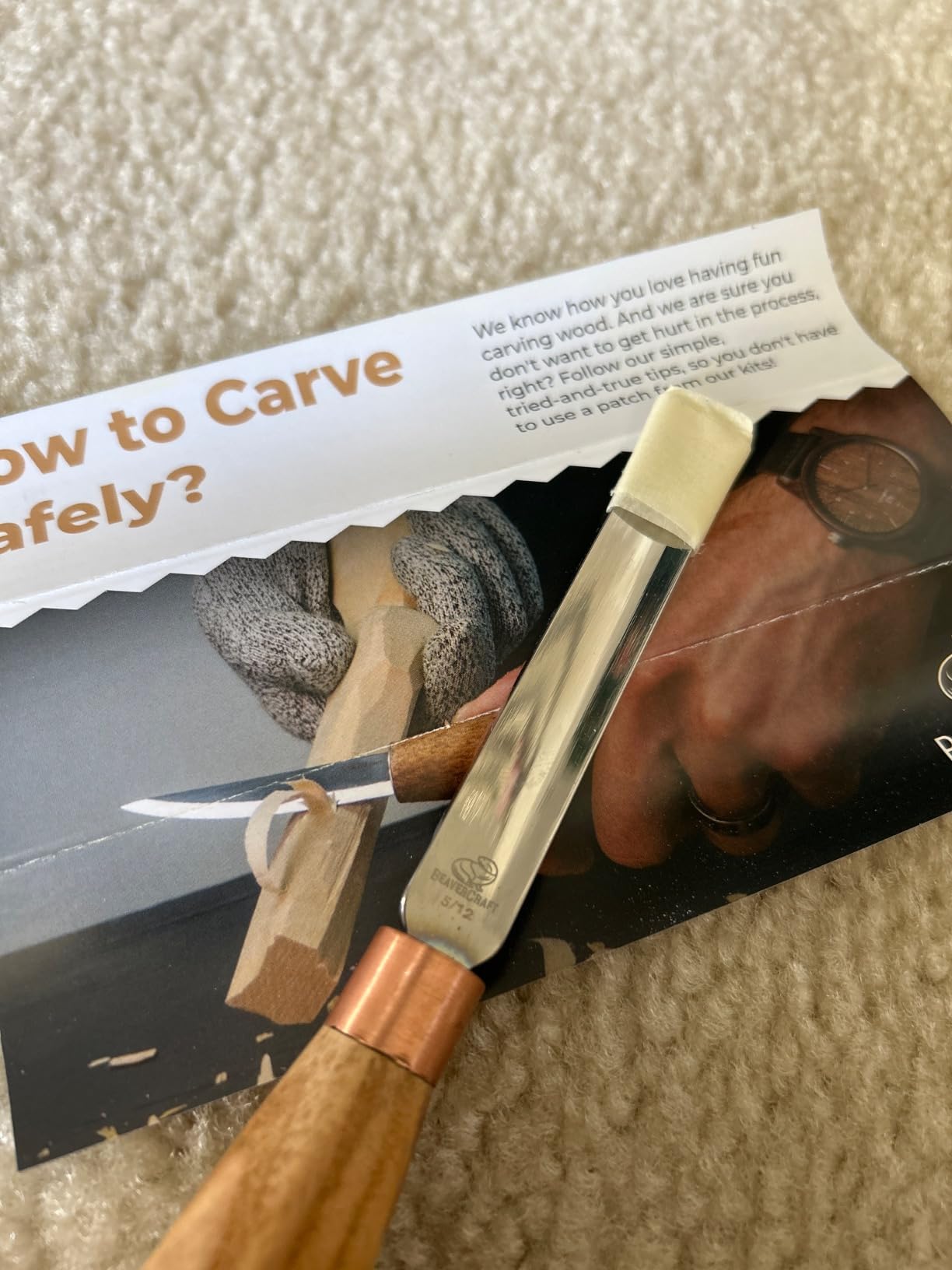 BeaverCraft Wood Carving Gouge K5/12 Woodworking Hand Chisel Compact Wood Carving Knife for Beginners and Profi customer photo 1