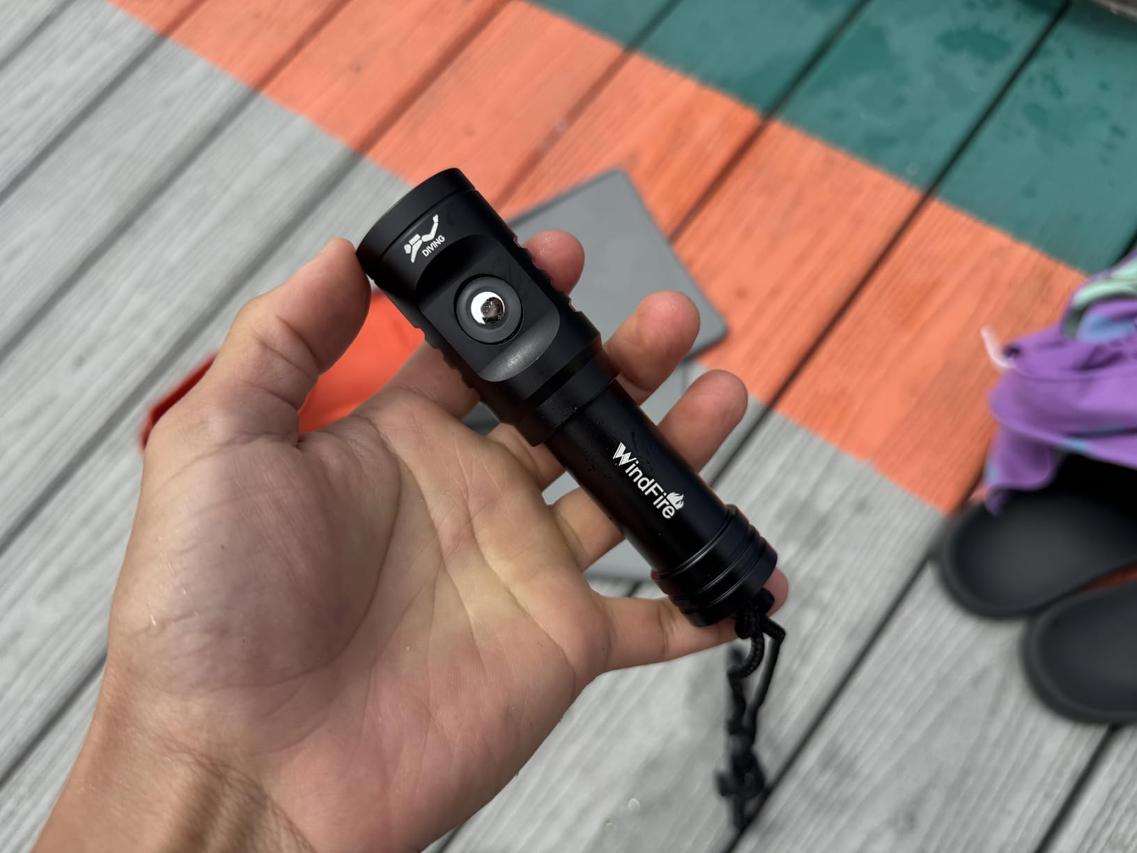 WINDFIRE Dive Light Scuba Diving Flashlight, Super Bright Rechargeable Waterproof Torch with Power Indicator, 3 Modes Underwater Lights, Scuba & Snorkeling Safety Dive Lights for Night Diving customer photo 2