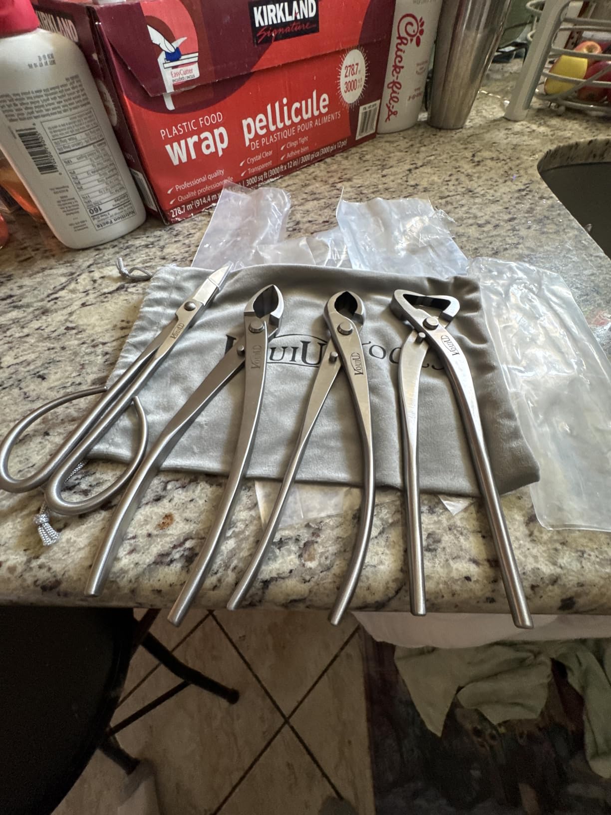 4-Piece Bonsai Tool Set, Concave Cutter, Knob Cutter, Trunk Splitter, Bonsai Scissors customer photo 1