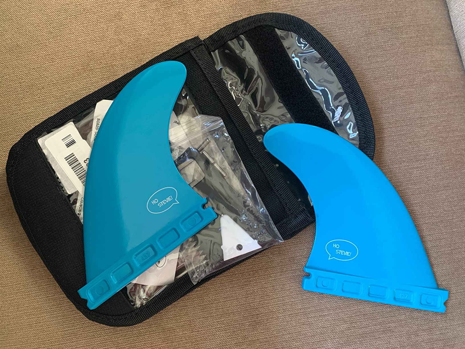 Ho Stevie! FRP Quad (4) Surfboard Fins - Speed and Drive - Stronger Than Regular Nylon Fins - Includes Fin Bag, Screws, Wax Comb and Fin Key customer photo 2