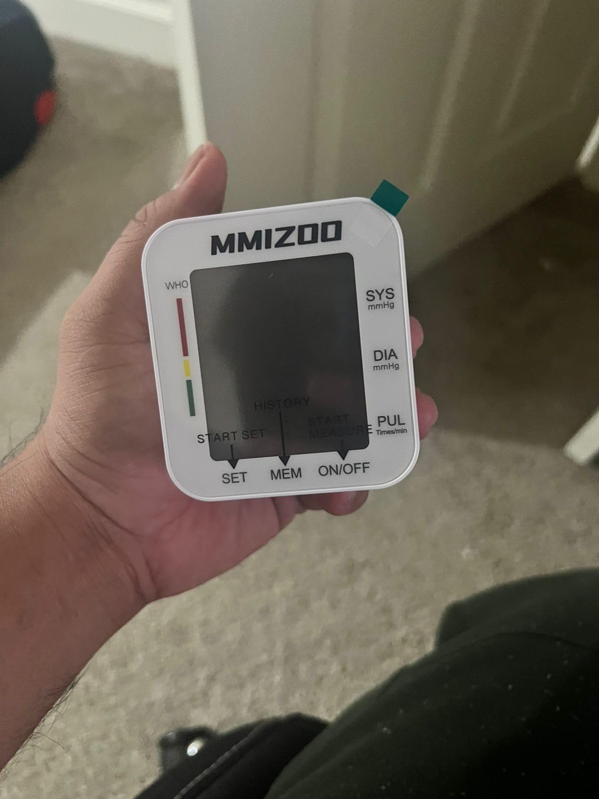 MMIZOO Wrist Blood Pressure Monitor Large LCD Display BP Machine Adjustable Cuff 5.31-7.68 inch Automatic 99x2 Sets Memory with Carrying Case for Home Use (W1681) customer photo 2
