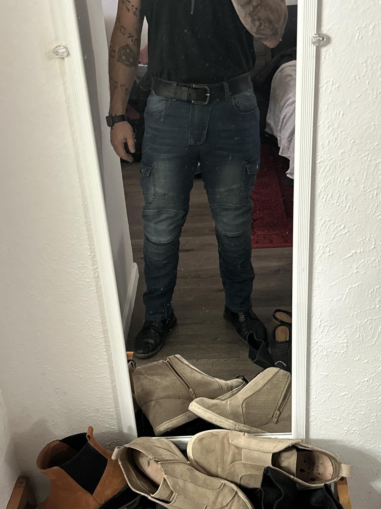Motorcycle Pants, Versatile Durable Motorcycle Jeans for Men & Women Riding Pants Trousers with Kenn & Hip Armor Pads customer photo 1