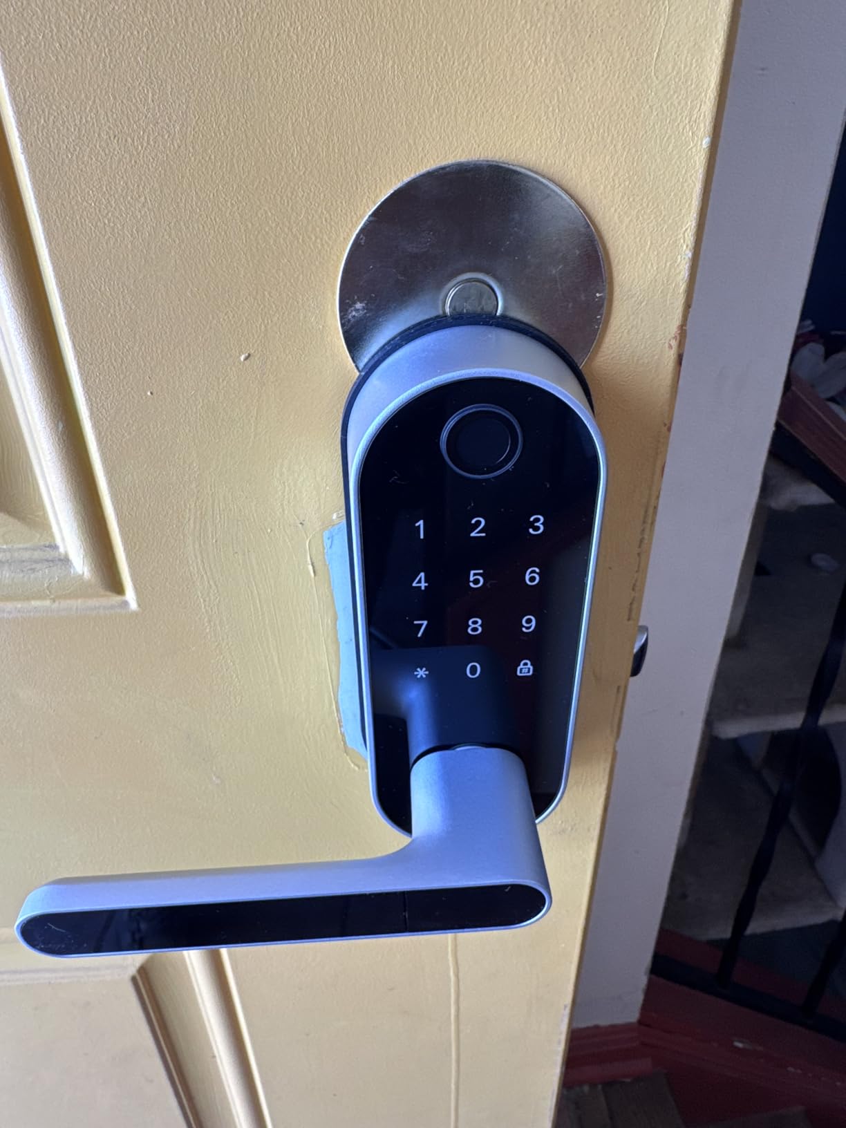 Fingerprint Smart Door Lock with Handle & Keypad - No More Lost Keys, Keyless Entry & Remote Access for Home, Kids, Airbnb & Rental Property, DIY Install, Alexa & Google Compatible customer photo 2