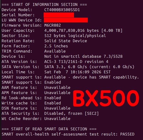 Crucial BX500 2TB 3D NAND SATA 2.5-Inch Internal SSD, up to 540MB/s - CT2000BX500SSD1, Solid State Drive customer photo 2