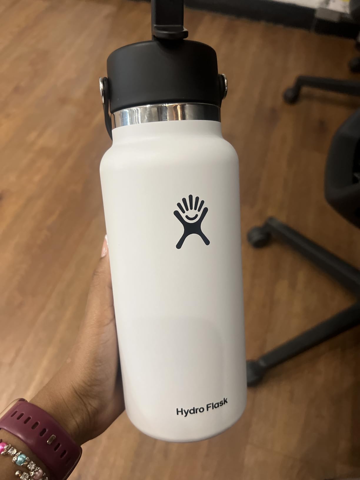 Hydro Flask Wide Mouth Water Bottle - 32 Oz Black with Flex Lid customer photo 2