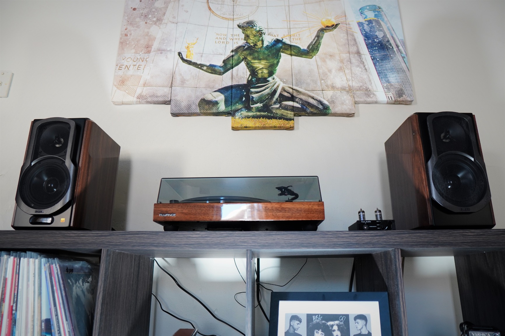 Edifier S2000MKIII Coaxial, Bluetooth, Optical and RCA Bookshelf 2 Speakers, Near-Field Active Tri-Amped 130w Studio Monitor for Audiophiles with Wireless, Line-in and Fiber-Optic Input Walnut customer photo 1