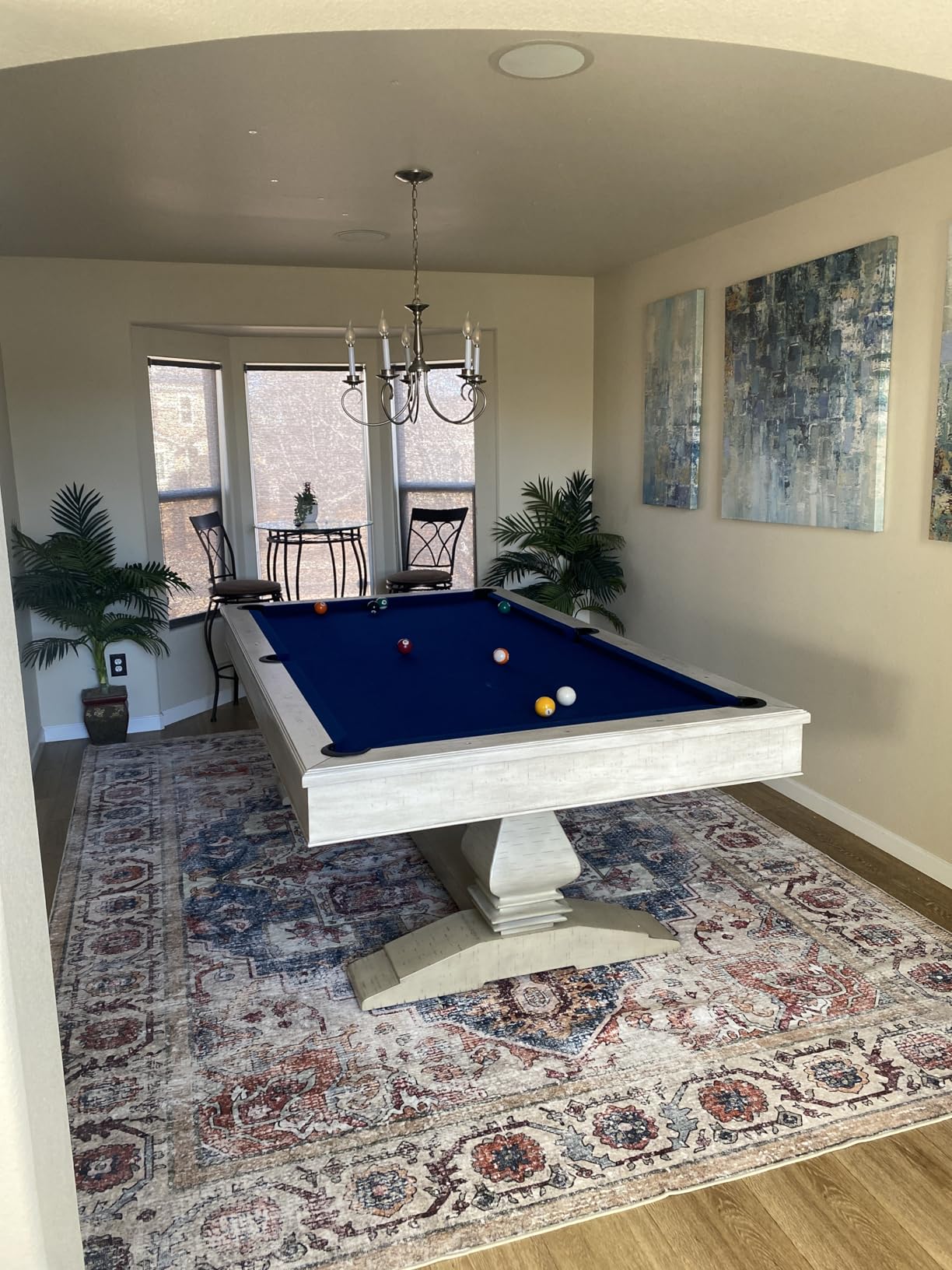 Hathaway Montecito 8ft Pool Table for Game Room - Billiard Table with Poly-Coated Non-Slate Playfield, Drop Pockets, Leg Levelers customer photo 1