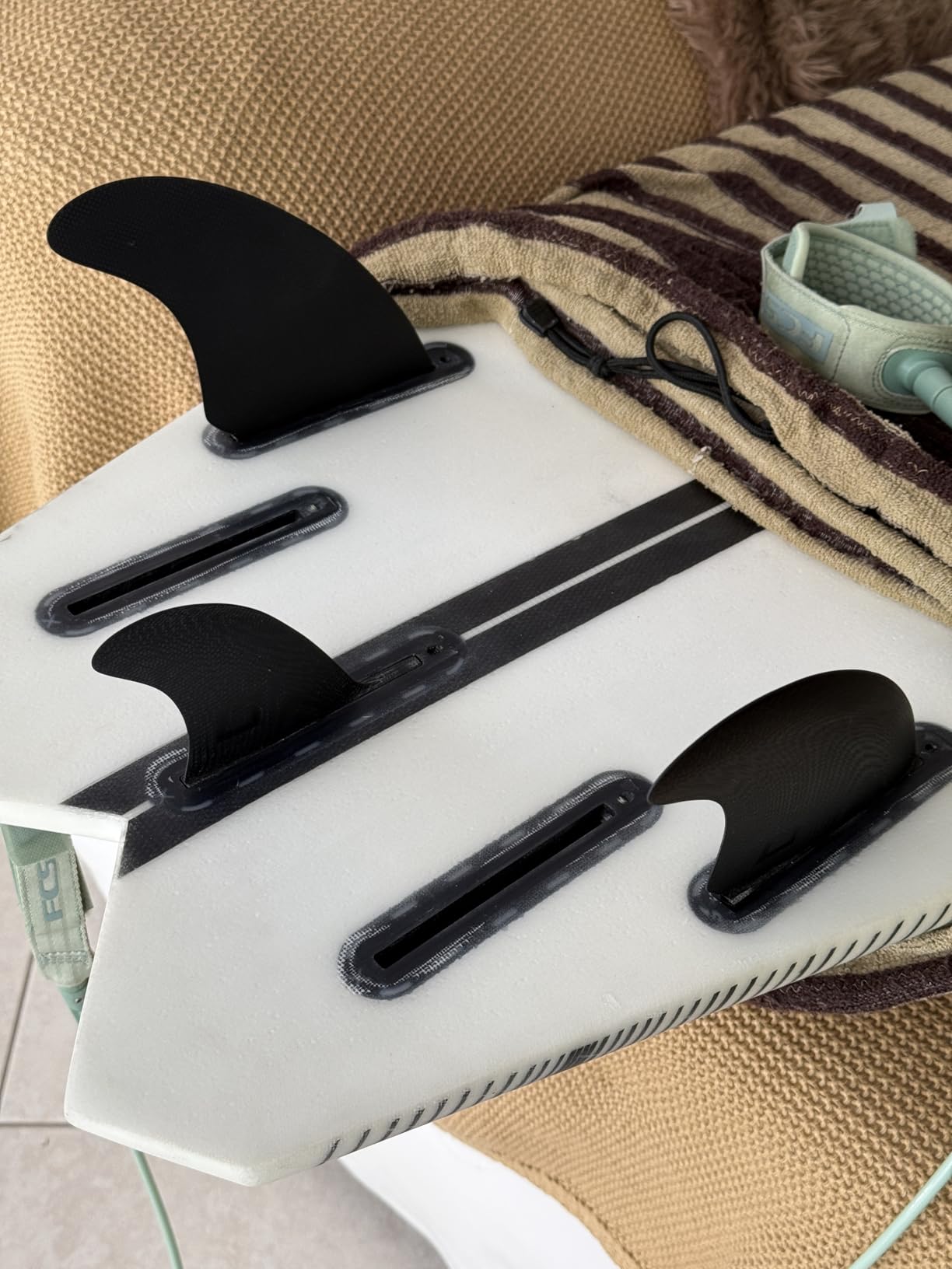 Twin, Thruster or Quad Fin Set - Solid Fiberglass for Lightweight Durability & Top Performance - Compatible with Futures Single Tab Surfboards customer photo 2
