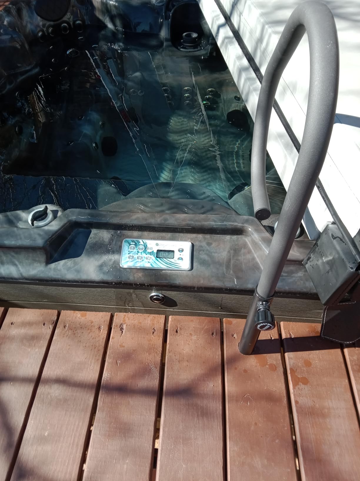 Guardian® Hot Tub Handrail | Durable Spa Safety Rail with Textured Grip | Fits Hot Tubs Up to 42