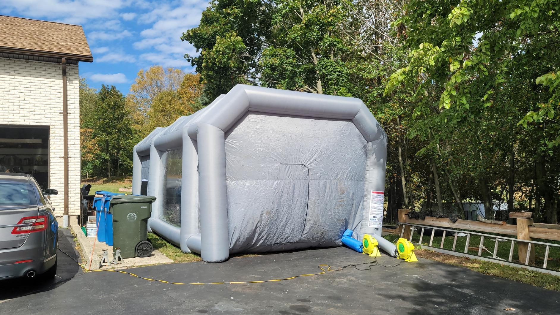 Sewinfla Inflatable Paint Booth 30x20x13Ft with 2 Blowers (950W+950W) & Air Filter System Portable Paint Booth Tent Inflatable Spray Booth for Cars customer photo 1