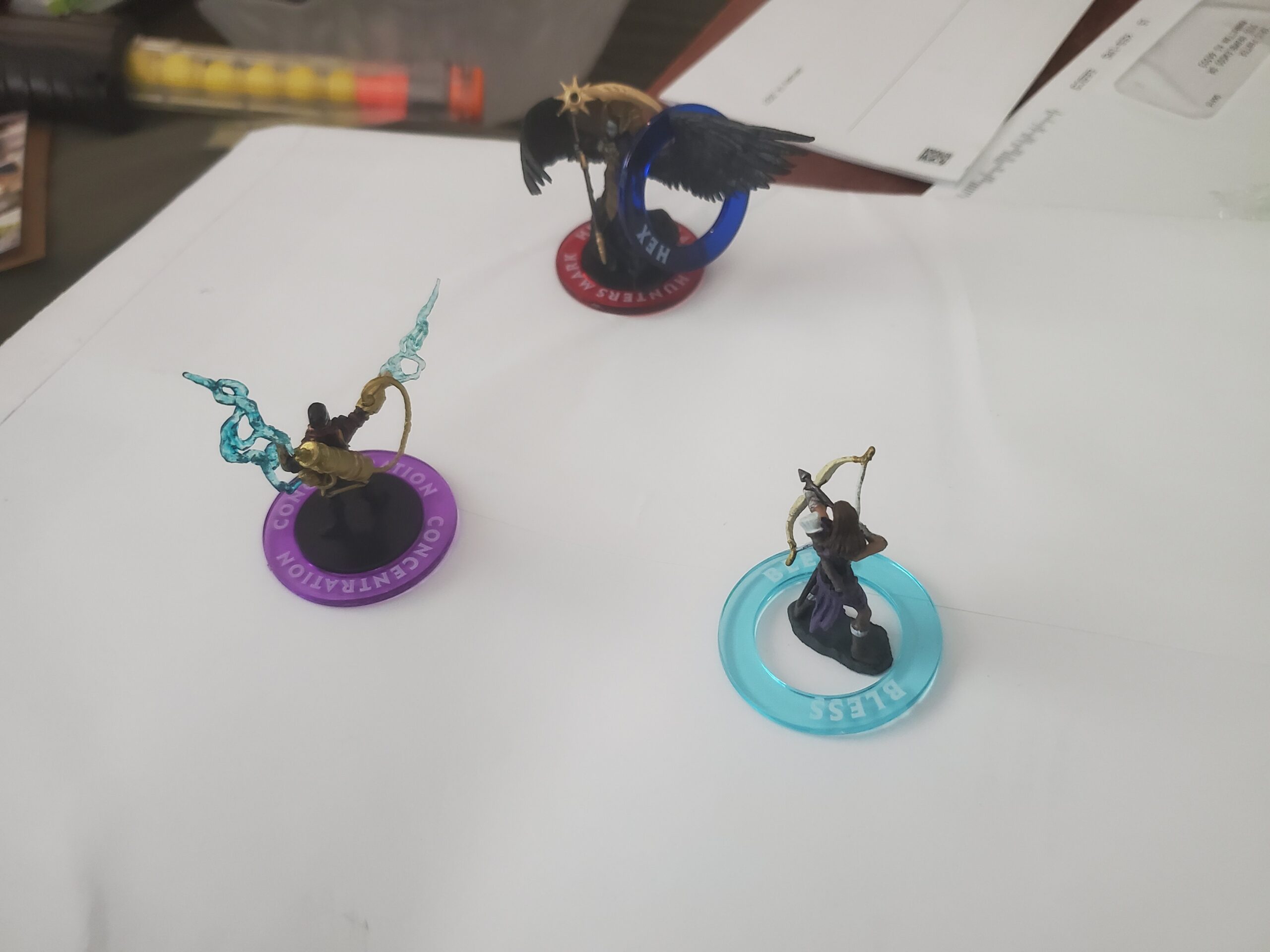 Kraftex DND Condition Rings [96pcs]: Accessories for Dungeon Masters to Track Spell Effects. Condition Markers D&D Accessories use as DND Tokens, Ring Status Markers or DM Tools. customer photo 1