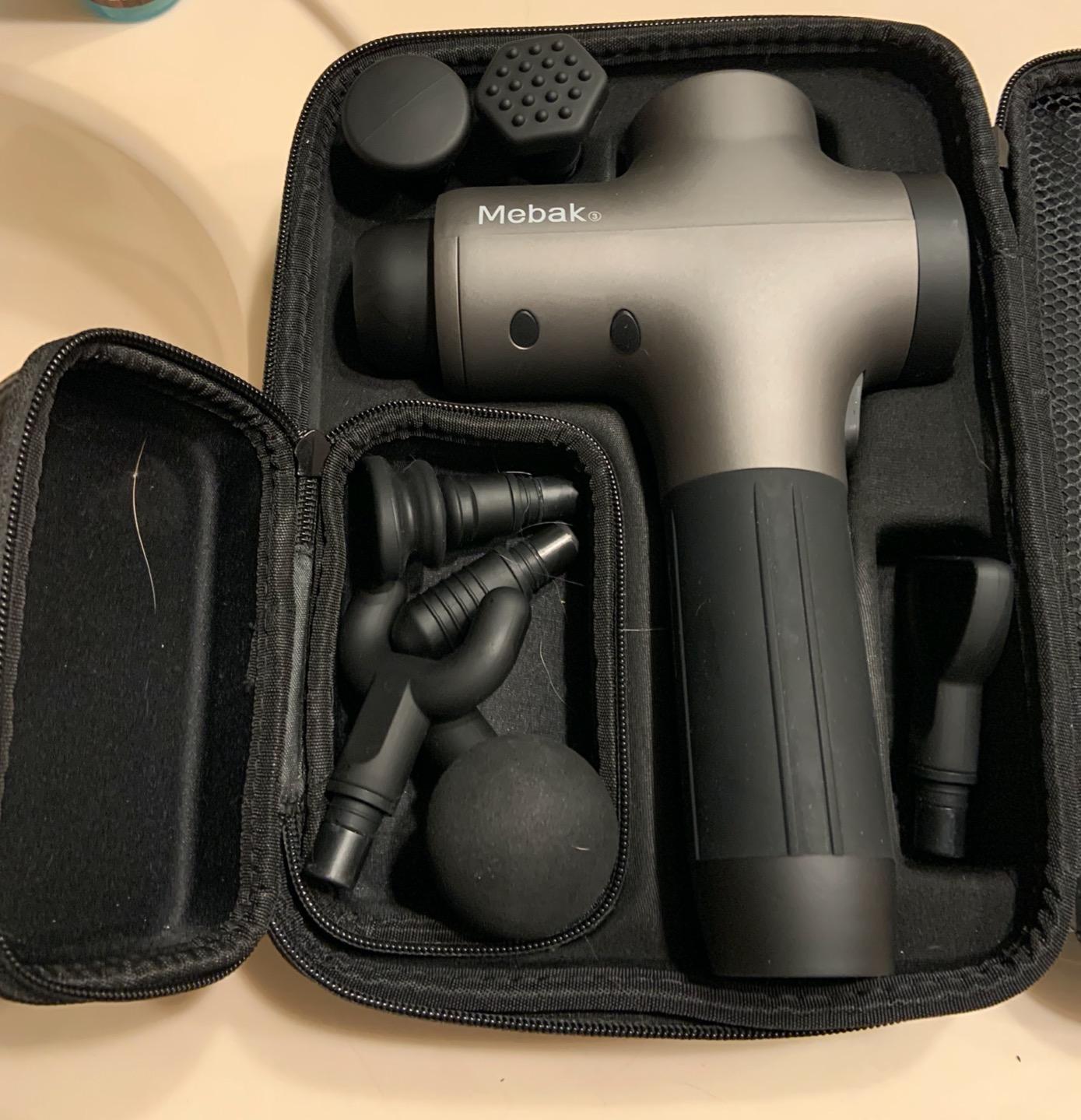 Mebak 3 Massage Gun, Massage Gun Deep Tissue for Athletes, Professional Muscle Percussion Massager, Massager for Shoulder Leg Back Body Pain Relief customer photo 2