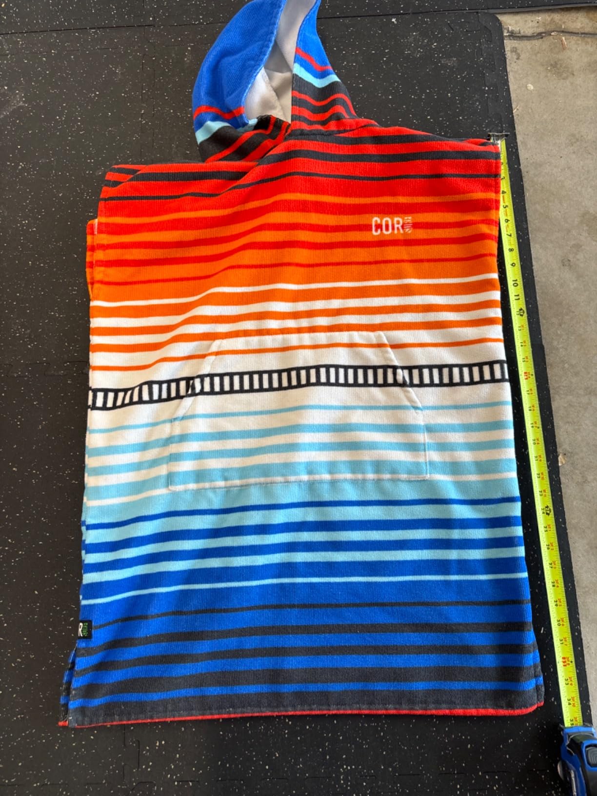 COR Surf Poncho Changing Towel Robe with Hood and Front Pocket | Thick Quick Dry Microfiber Wetsuit Poncho Towel for Surfing Beach Pool Swim (Medium, Cobalt) customer photo 2