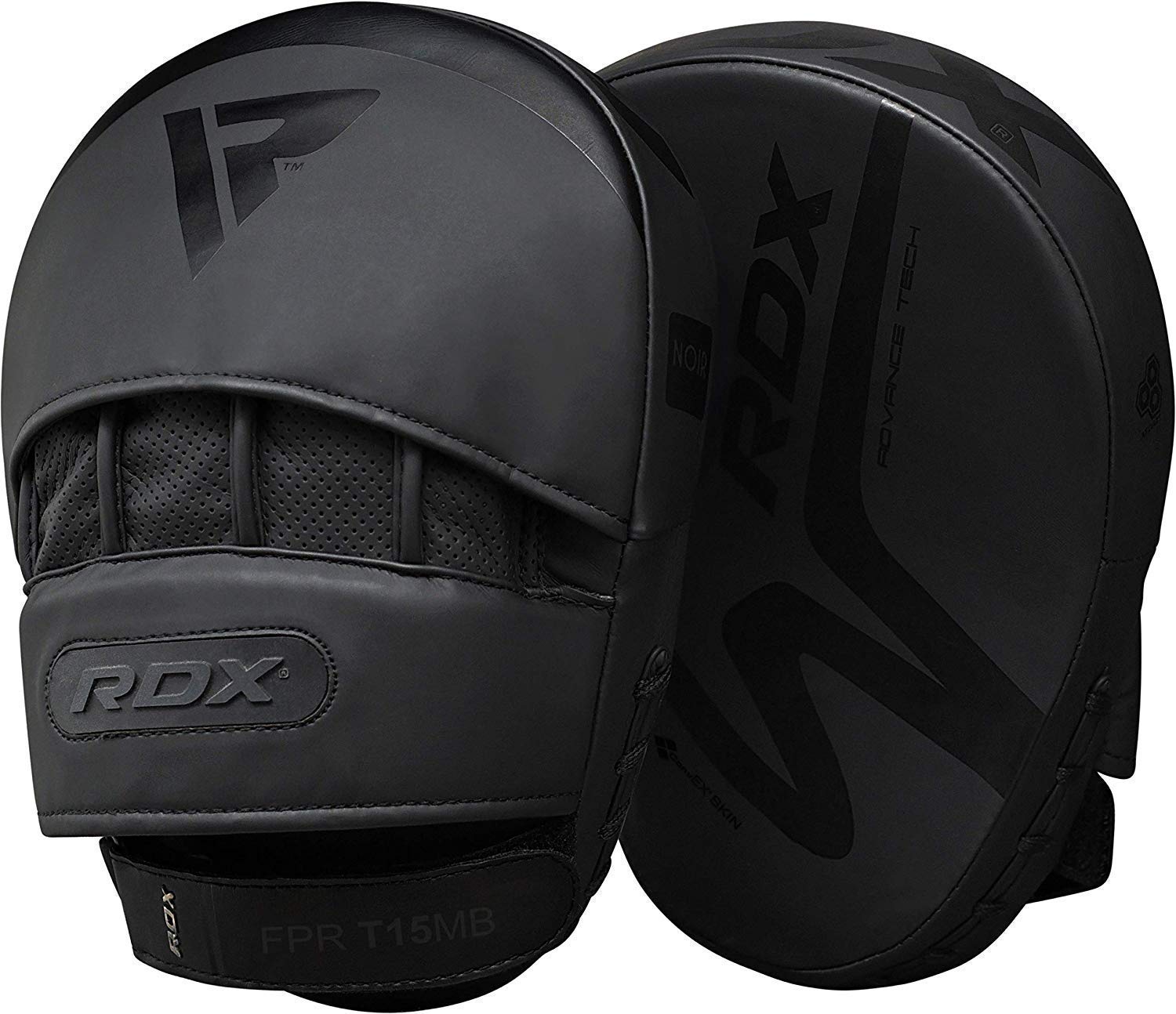 RDX Boxing Pads Focus Mitts, Convex Skin Leather Curved Hand Pad with Adjustable Strap, Hook and Jab Hand Strike Shield for MMA, Martial Arts, Punching Target, Muay Thai Training Matte Black customer photo 1