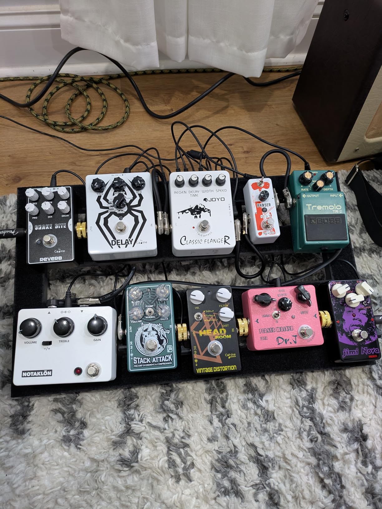 Ghost Fire Guitar Pedal Board Aluminum Alloy 1.76lb Super light Effect Pedalboard 19.8''x11.5'' with Carry Bag,SPL-04 customer photo 2