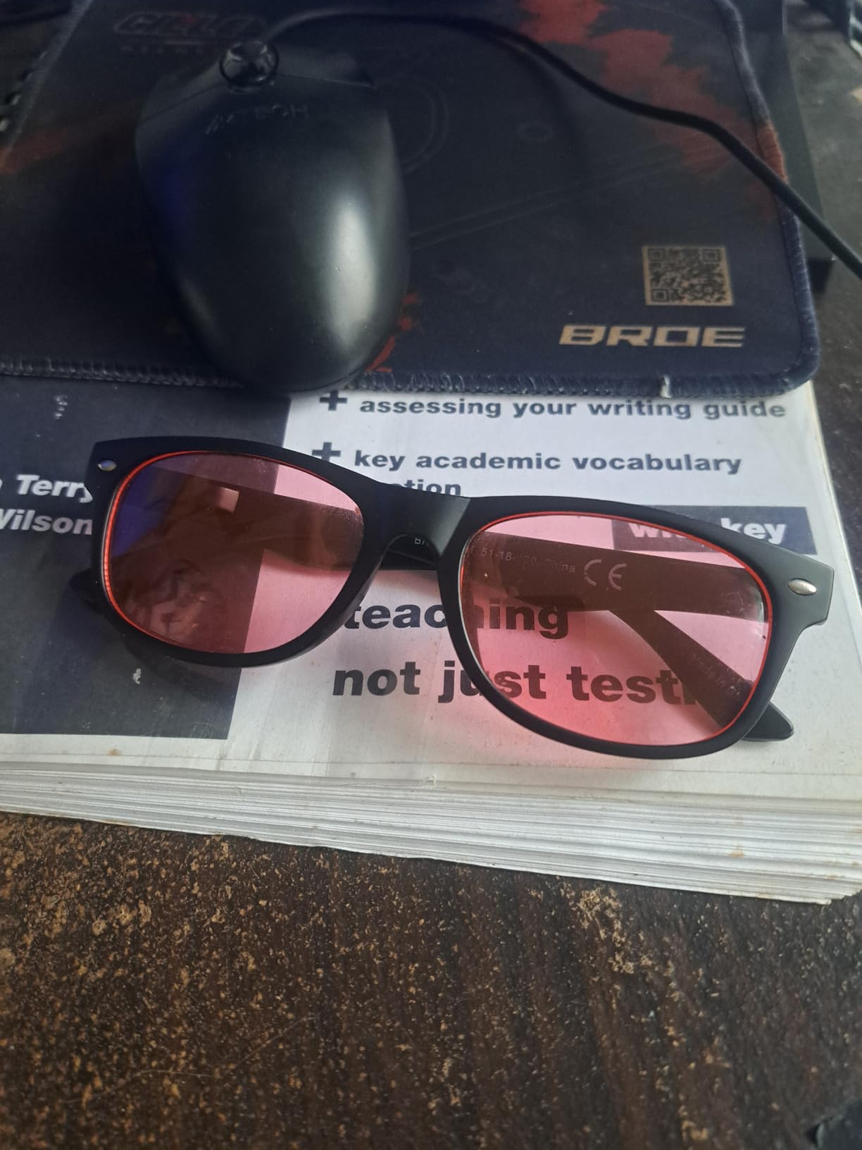 SomniLight FL-41 Light Sensitivity Glasses for Florescent Light Sensitivity, Photophobia, and Migraines (Wayfarer Style) customer photo 1