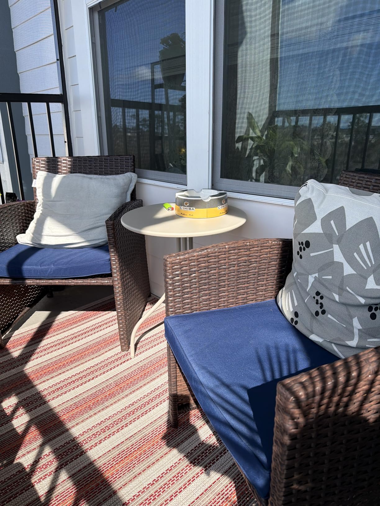 OC Orange-Casual 5 Piece Patio Furniture Set, Wicker Outdoor Conversation Chair and Ottoman Set with Coffee Table customer photo 2