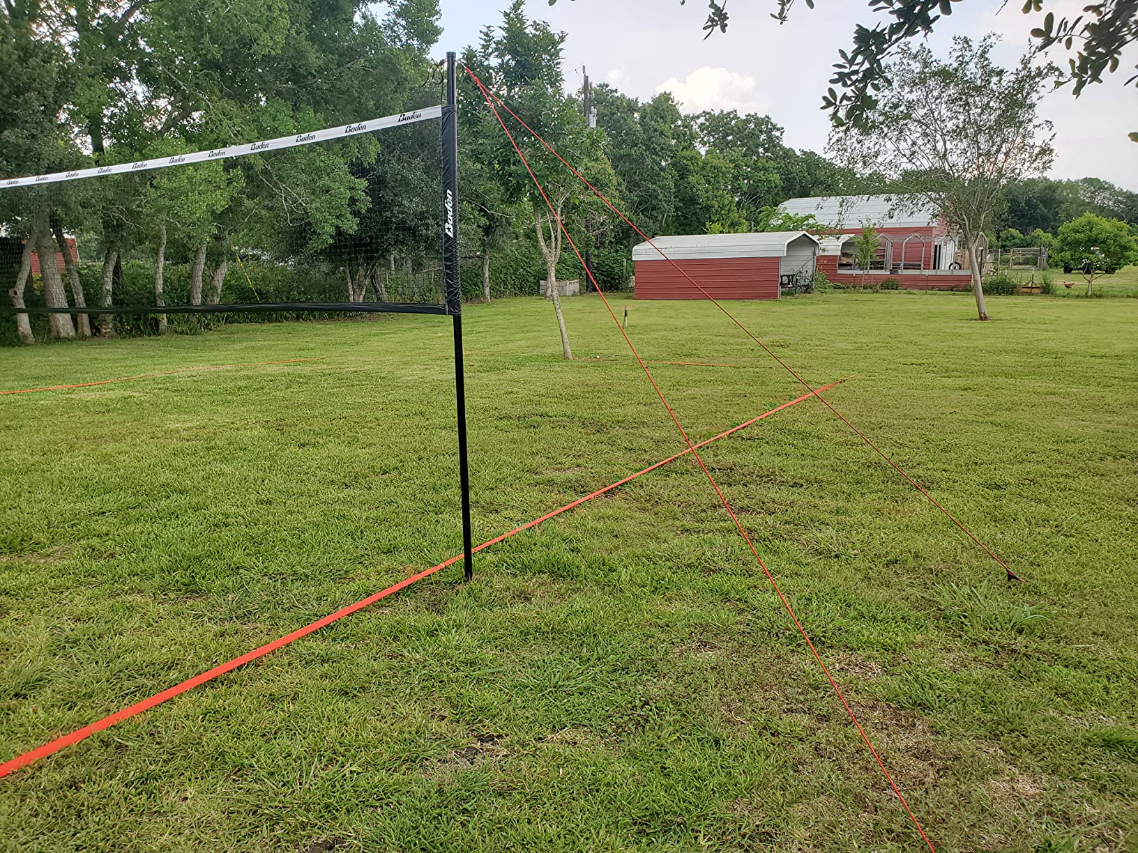 Baden Champions Volleyball/Badminton Portable Combo Set, 4 Raquets + 3 Birdies + Boundary + Volleyball + Pump + Carry Bag customer photo 1