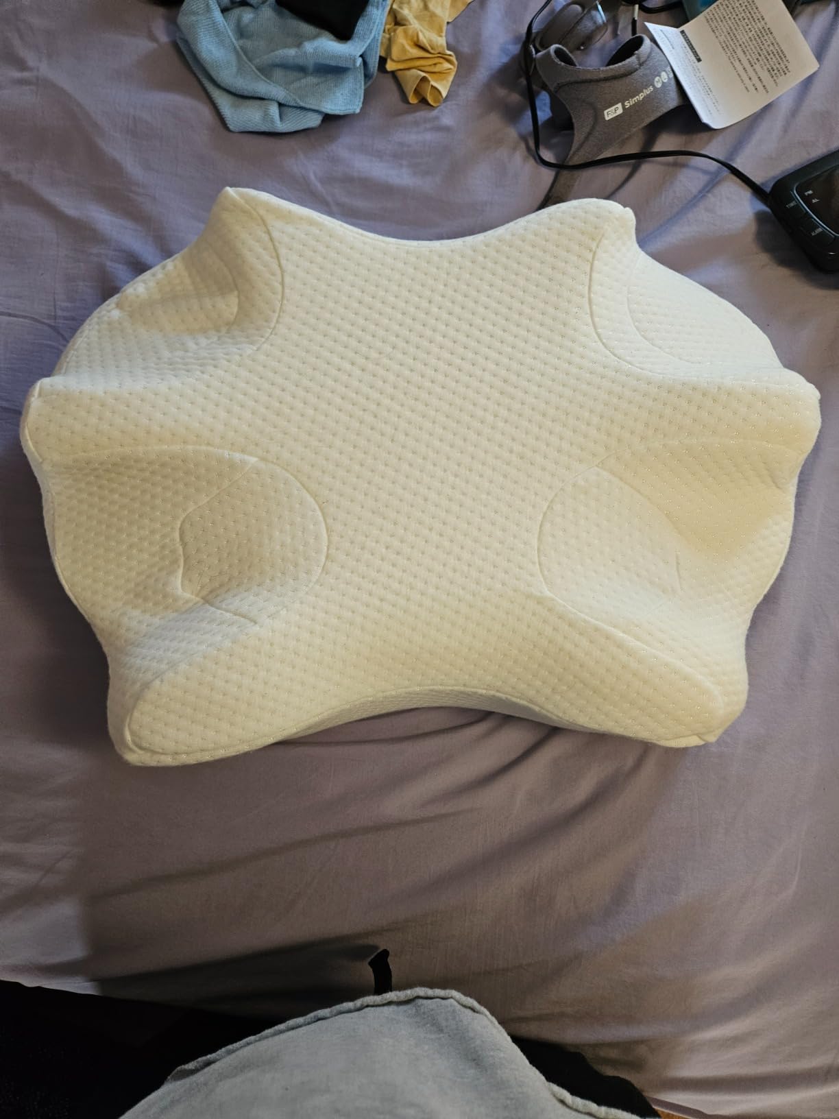 Lunderg CPAP Pillow for Side & Back Sleepers - Memory Foam with Adjustable Height - 2 Pillowcases Included - Reduce Air Leaks & Mask Pressure for Better Sleep customer photo 1